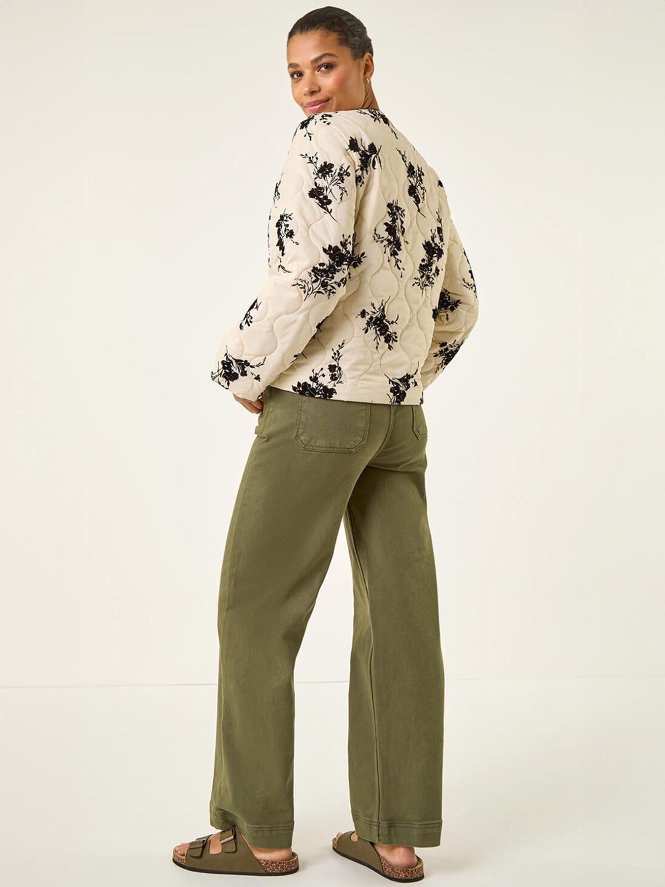  image of roman-floral-flock-quilted-jacket