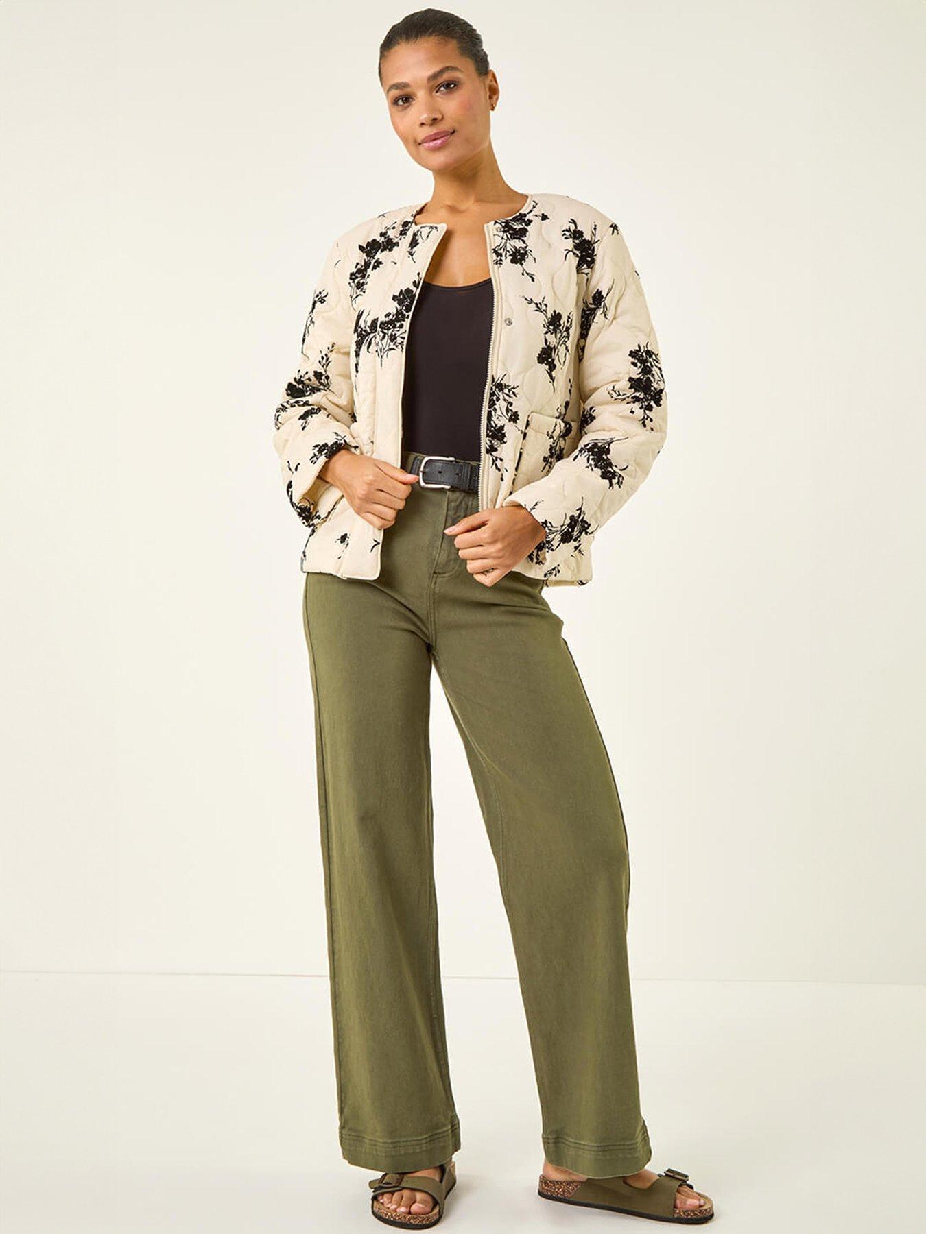  image of roman-floral-flock-quilted-jacket