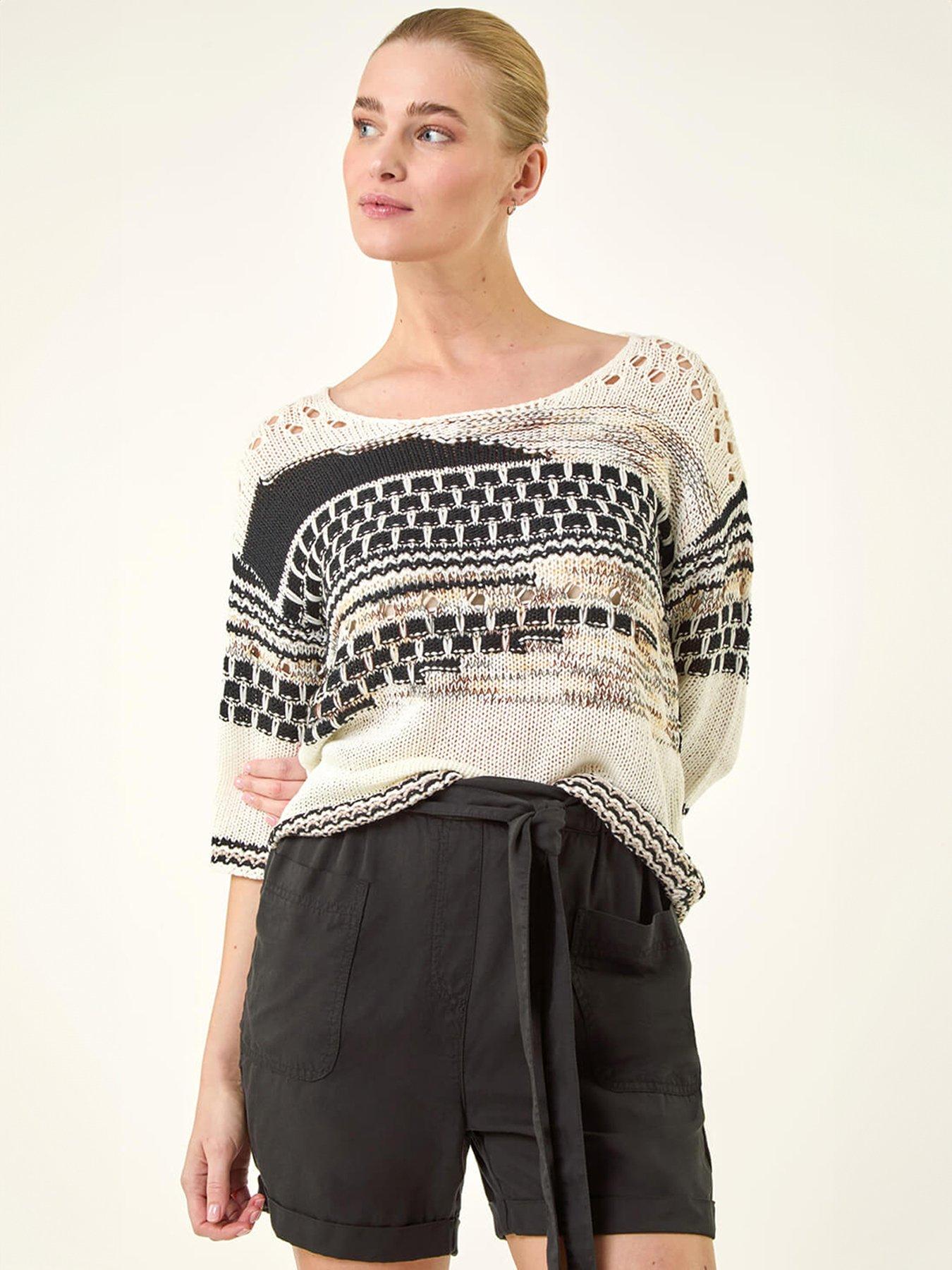 Image 4 of 5 of Roman Textured Abstract Knit Jumper