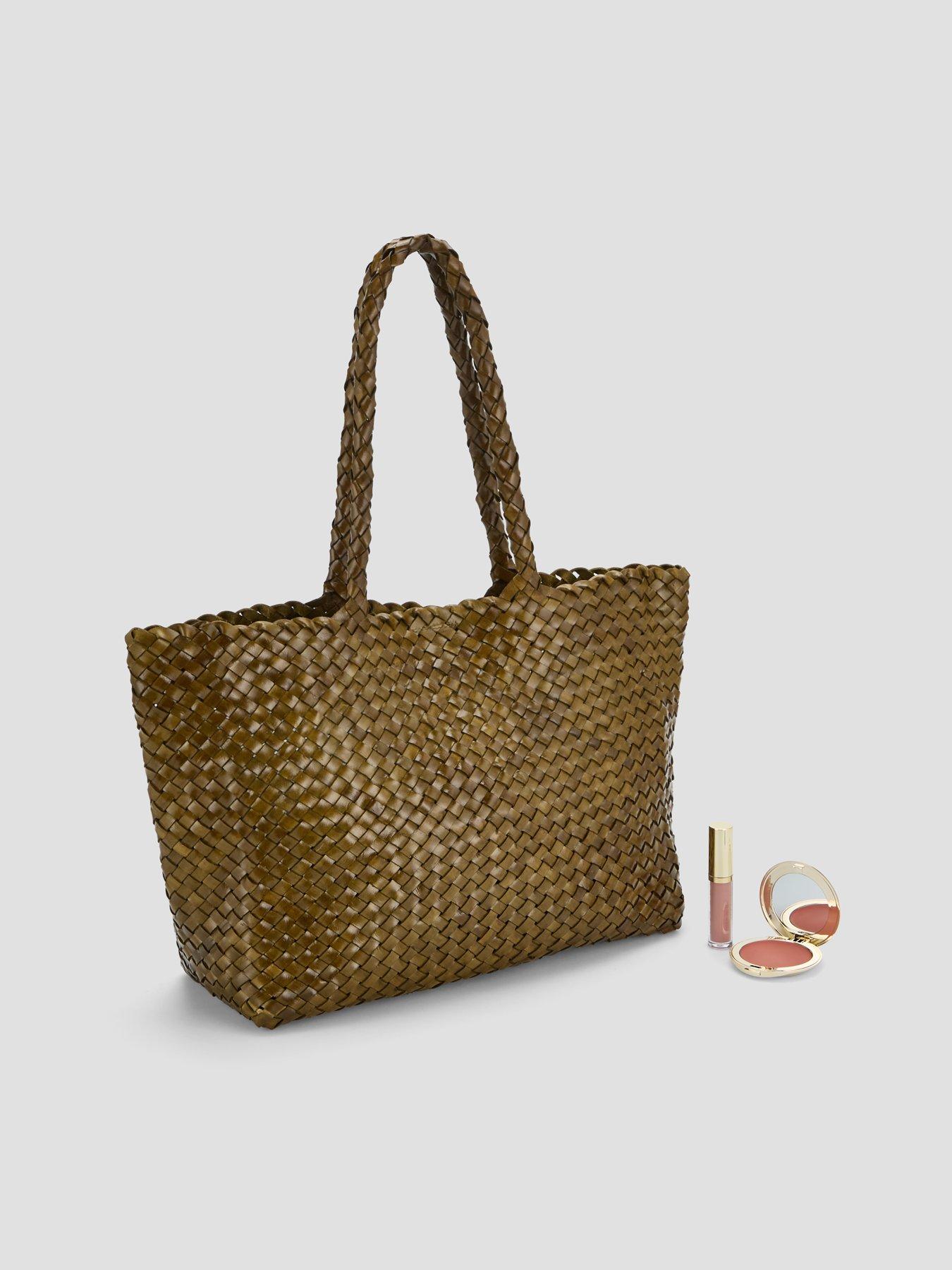 Image 2 of 6 of Ellyla Leia Large Weave Double Handle Bag - Green