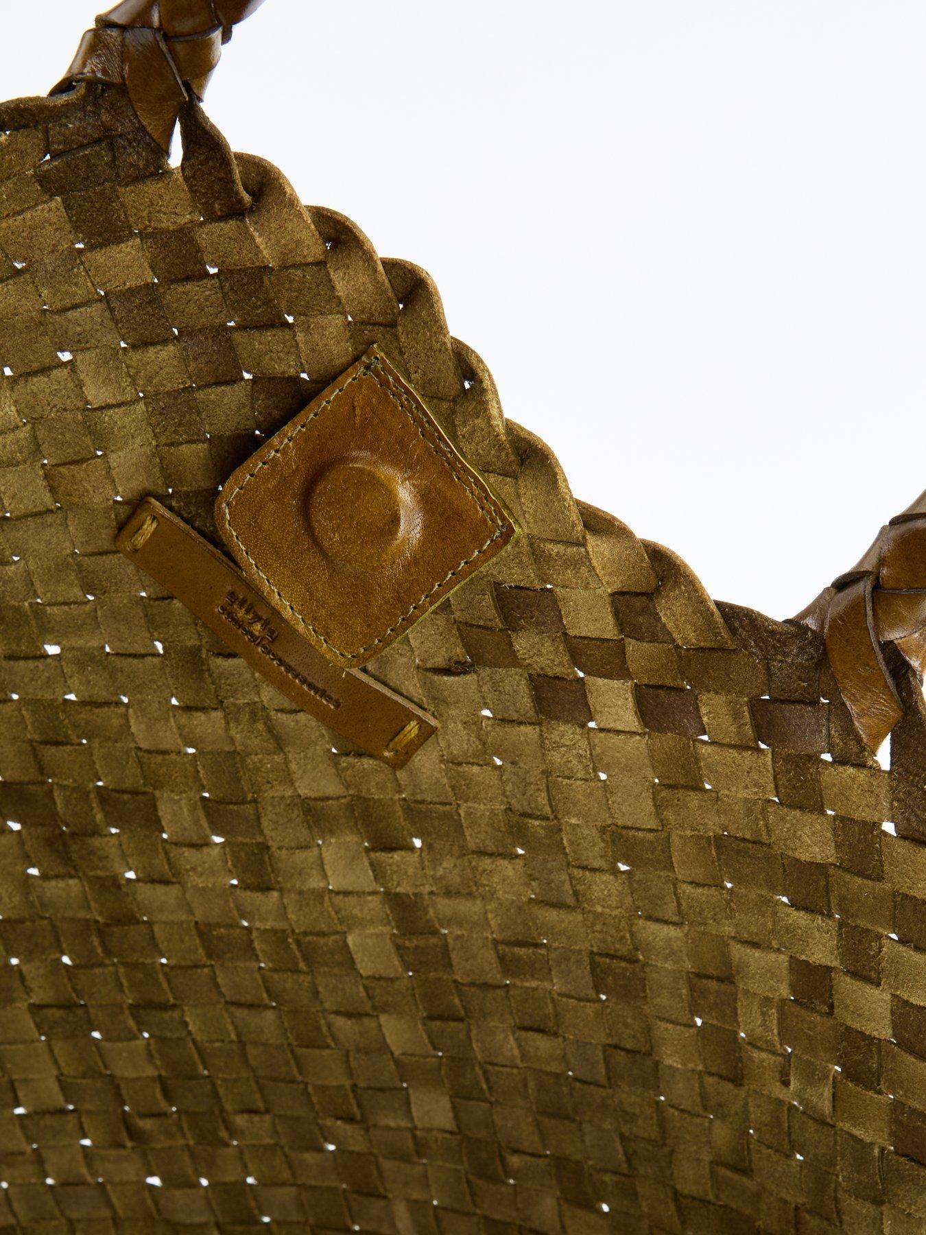 Image 5 of 6 of Ellyla Leia Large Weave Double Handle Bag - Green