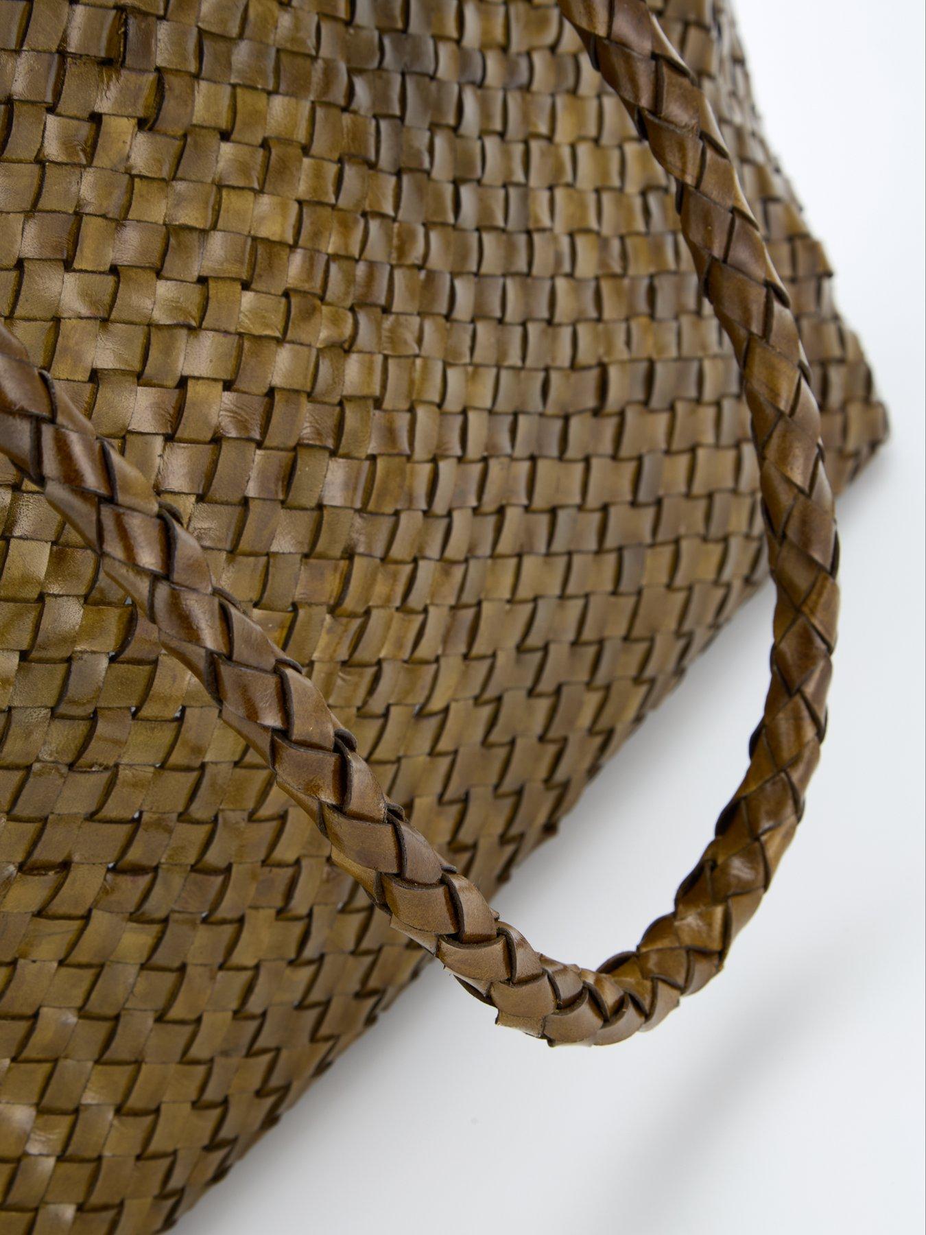 Image 6 of 6 of Ellyla Leia Large Weave Double Handle Bag - Green