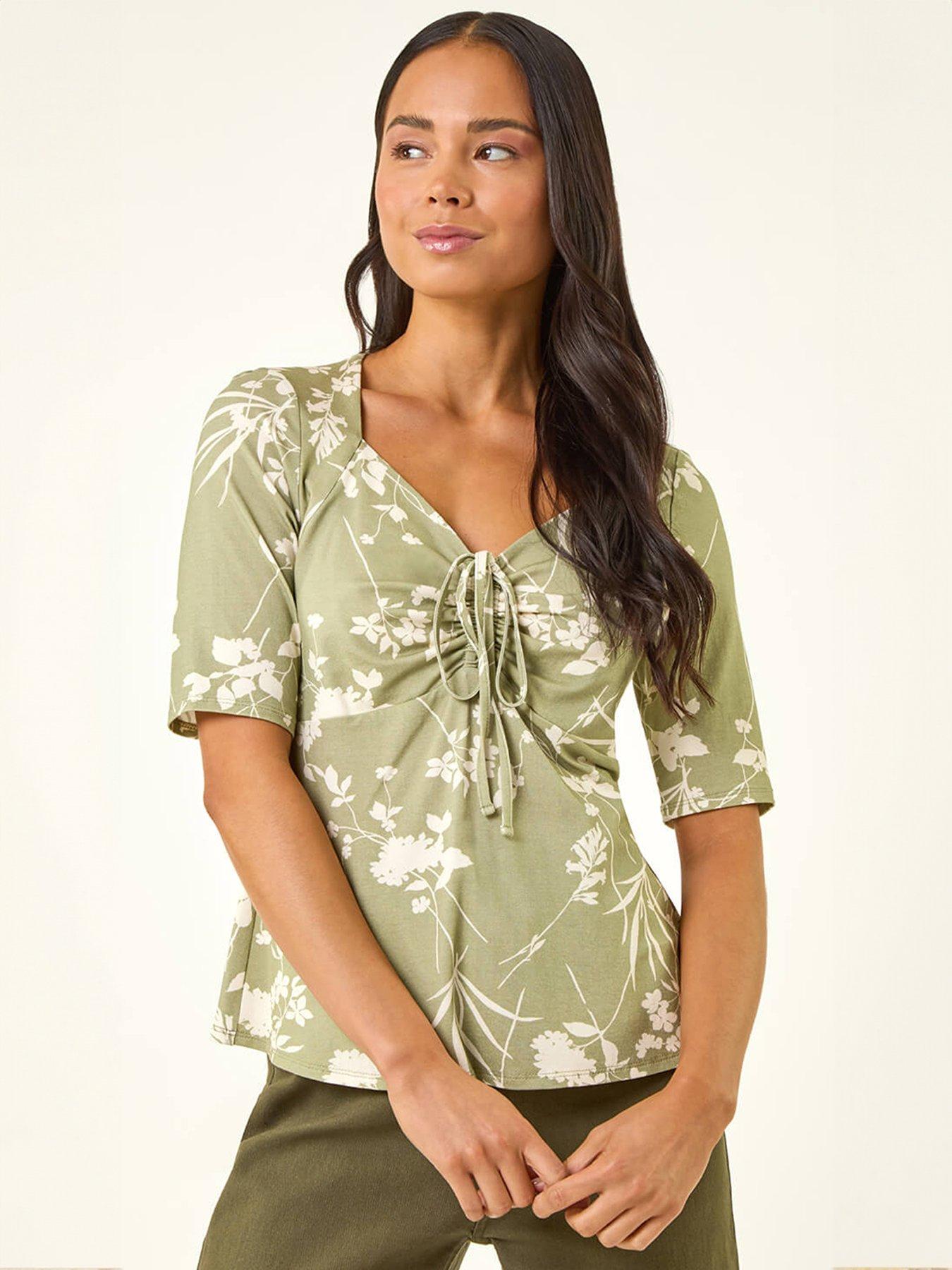 image of roman-petite-floral-print-drawstring-top