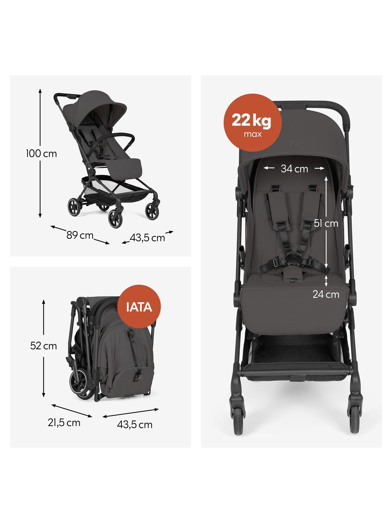  image of hauck-lite-n-care-stroller-dark-anthracite