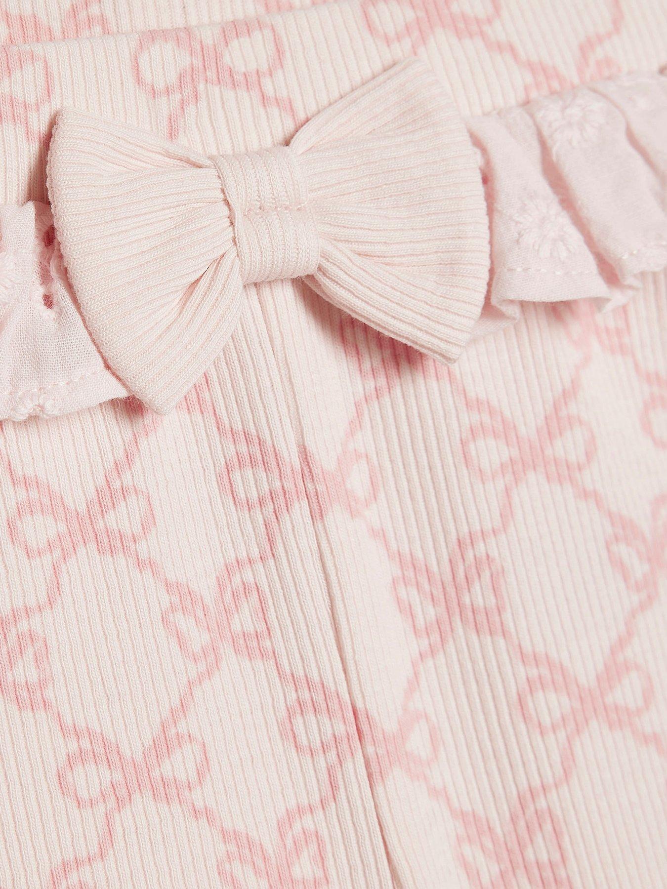 Image 3 of 4 of River Island Baby Girls Love Bodysuit Set - Light Pink