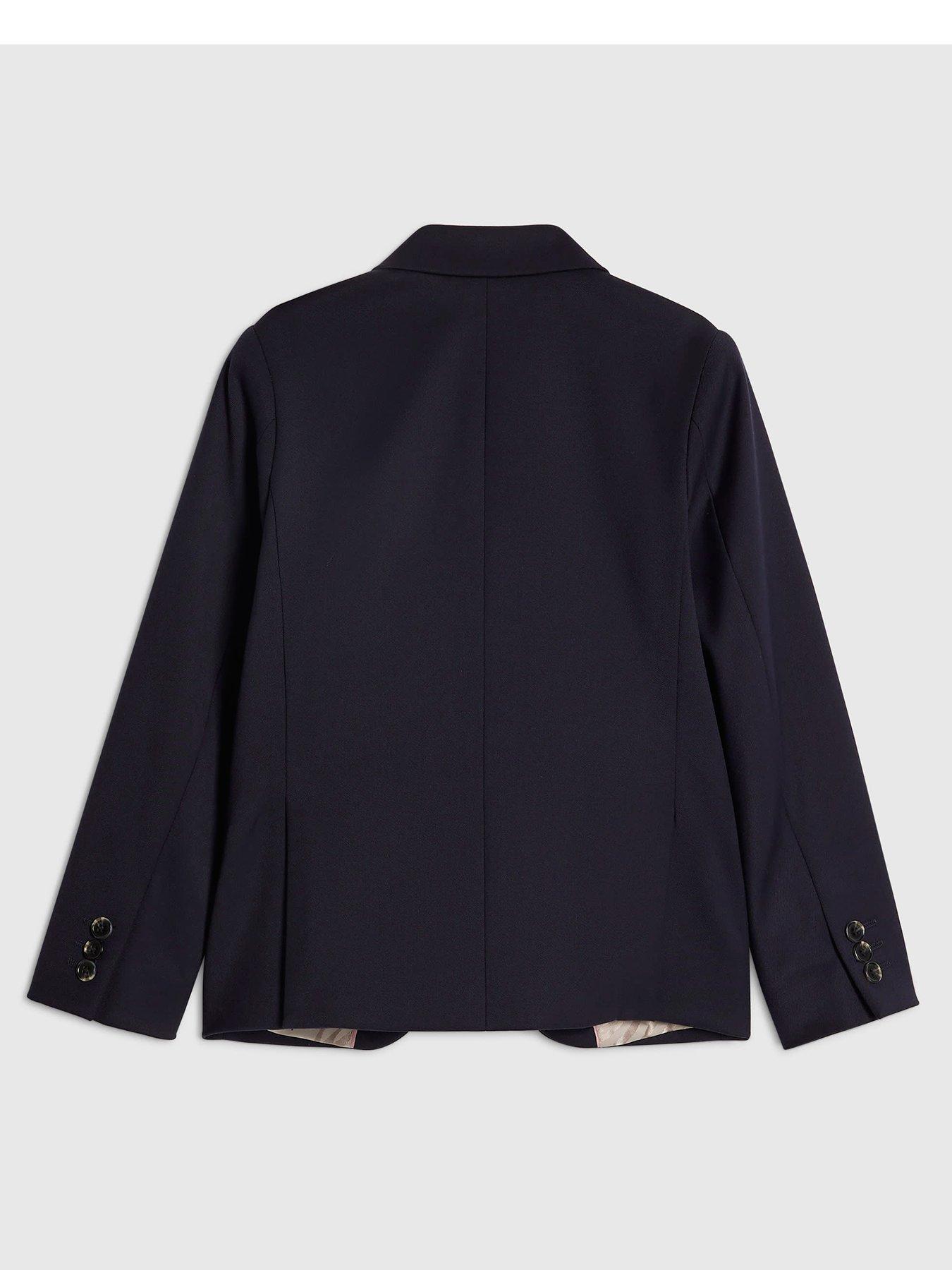 Image 2 of 4 of River Island Older Boys Tailored Suit Jacket - Navy