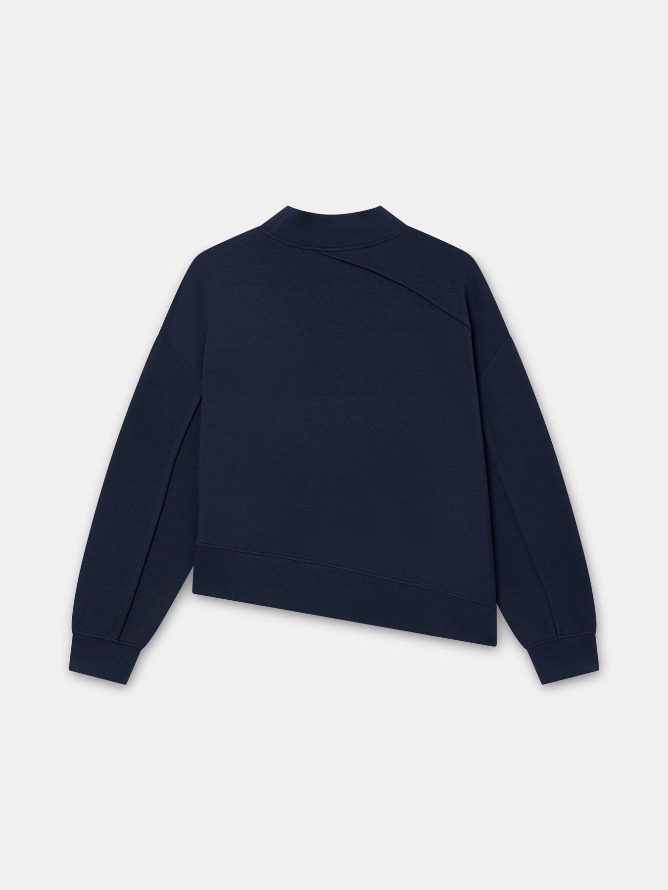 Image 6 of 6 of Mint Velvet Super Soft Asymmetric Detail Sweatshirt - Navy