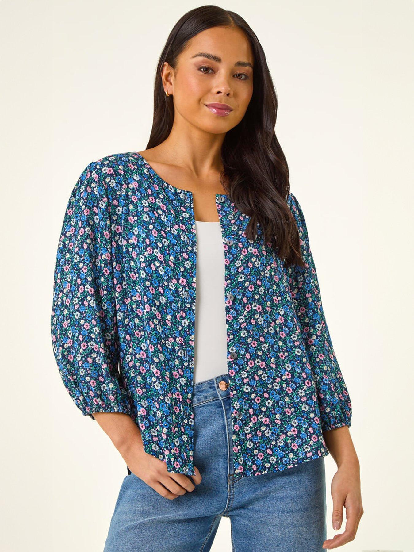  image of roman-petite-ditsy-blouse