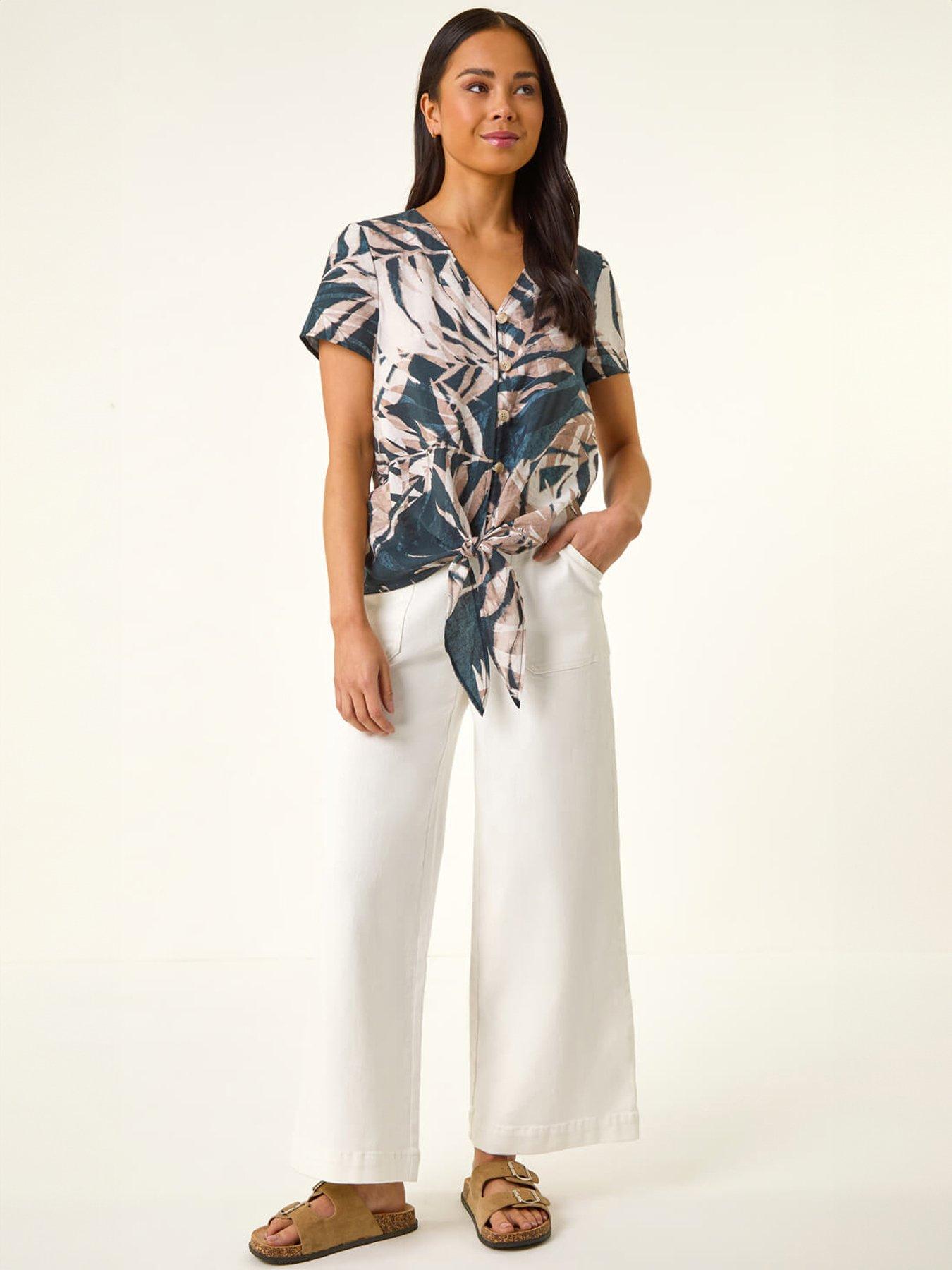 image of roman-petite-buttoned-tie-front-top