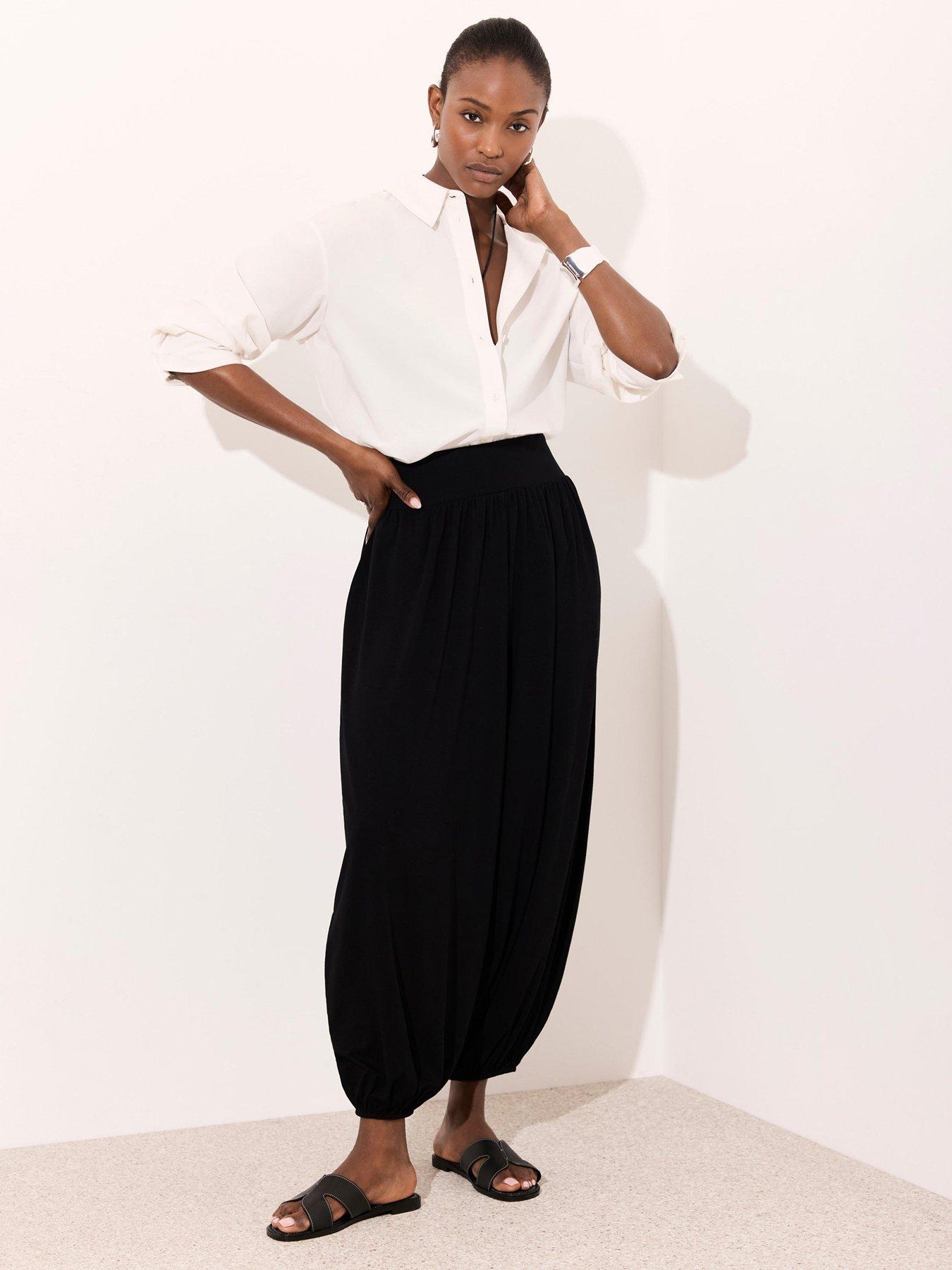  image of mint-velvet-balloon-trouser-black