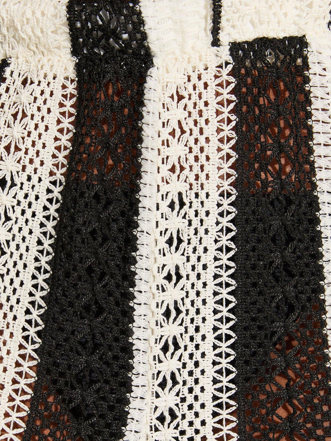 Image 5 of 5 of New Look Striped Crochet Beach Trousers - Cream