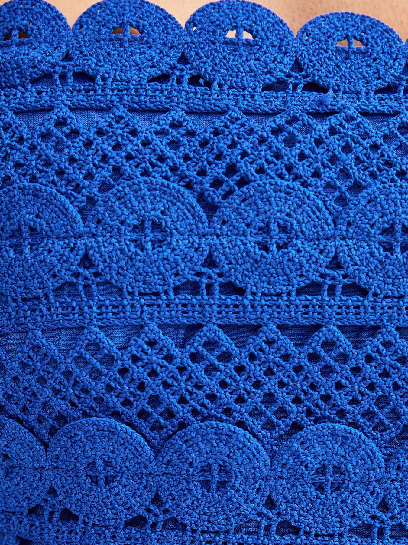 Image 5 of 5 of New Look Crochet Panel Beach Maxi Dress - Blue