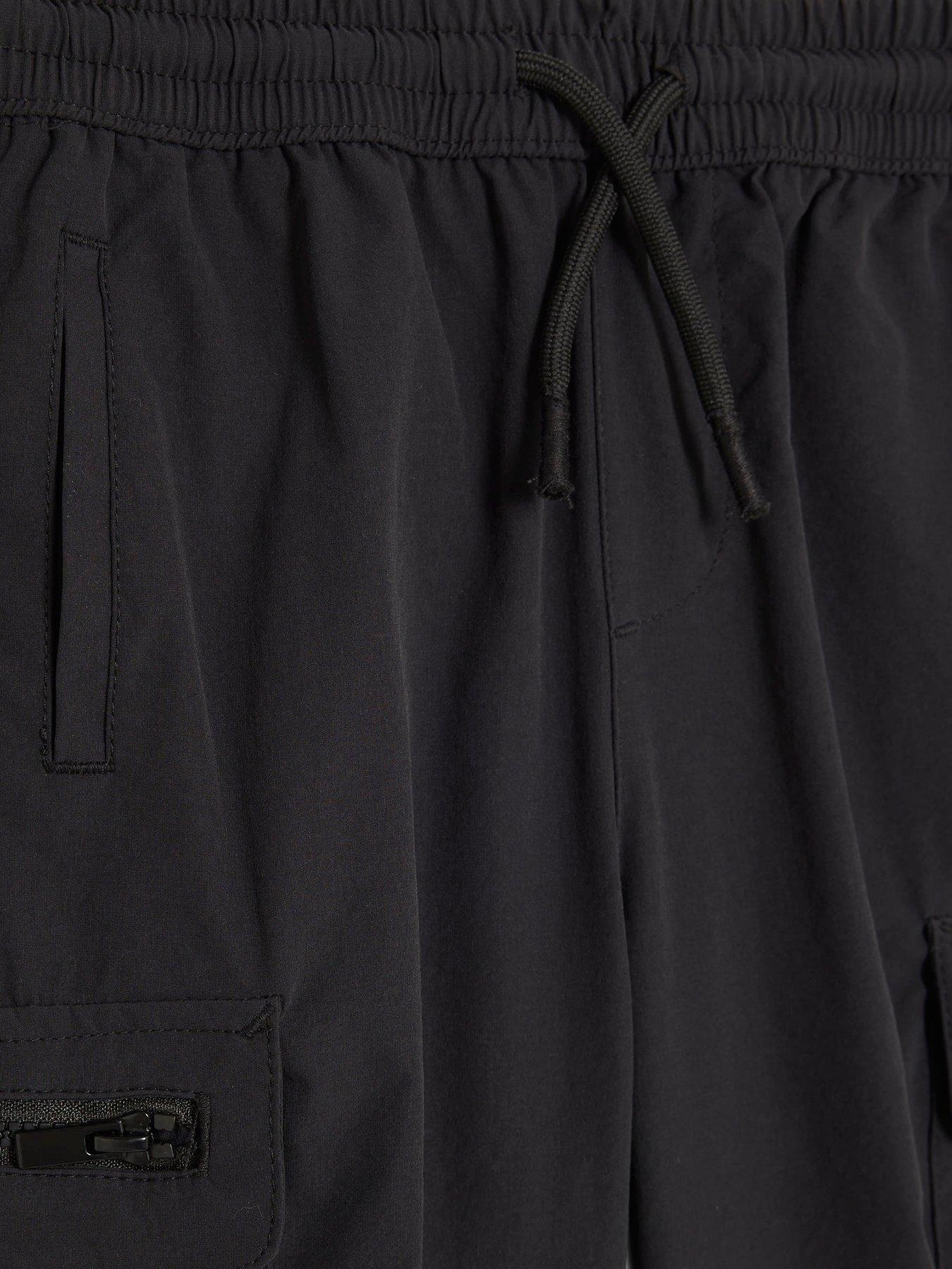 Image 4 of 4 of River Island Mini Boys Zip Cargo Trousers - Black