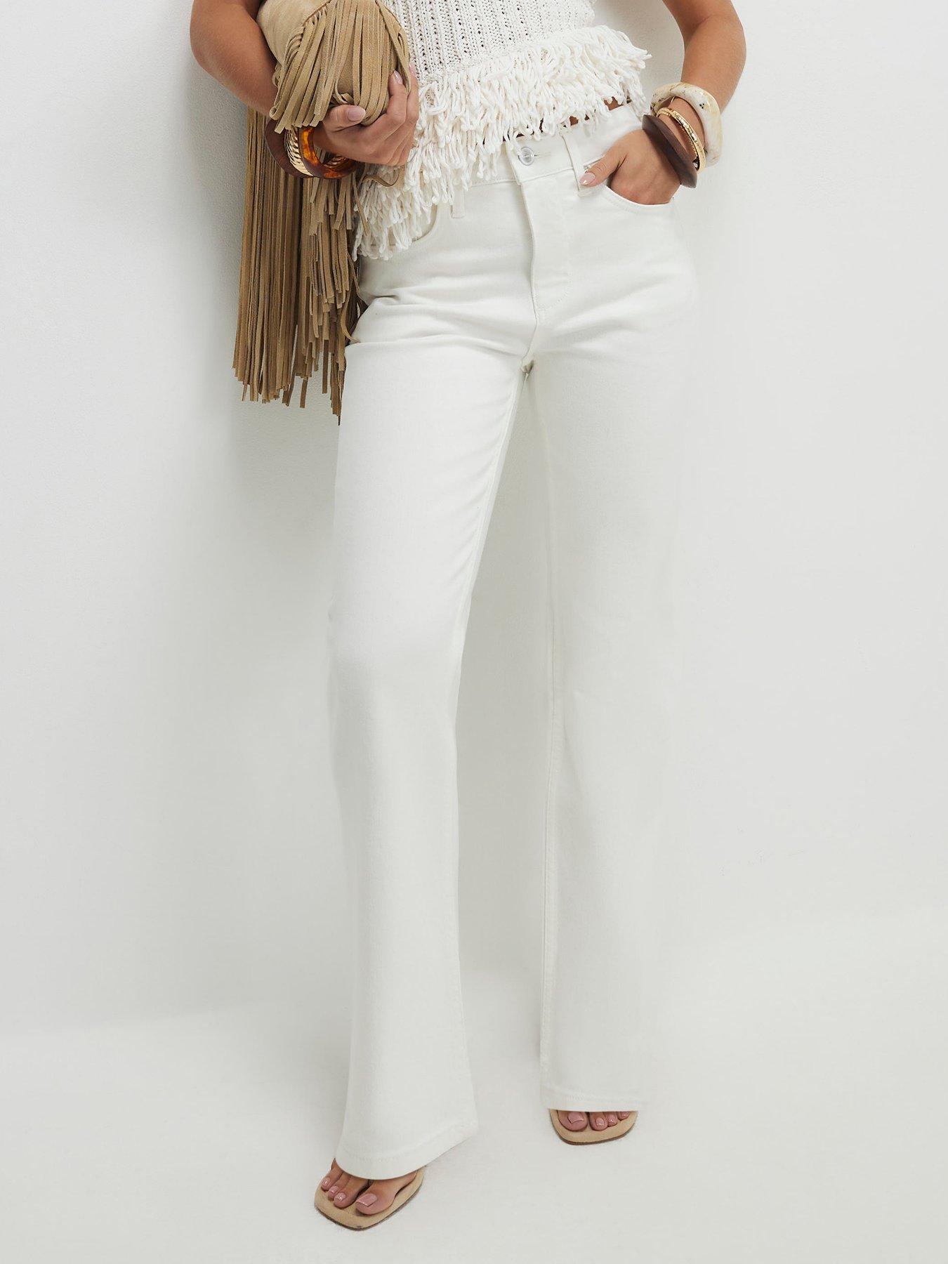 River Island Petite Toyota Stretch Straight - White