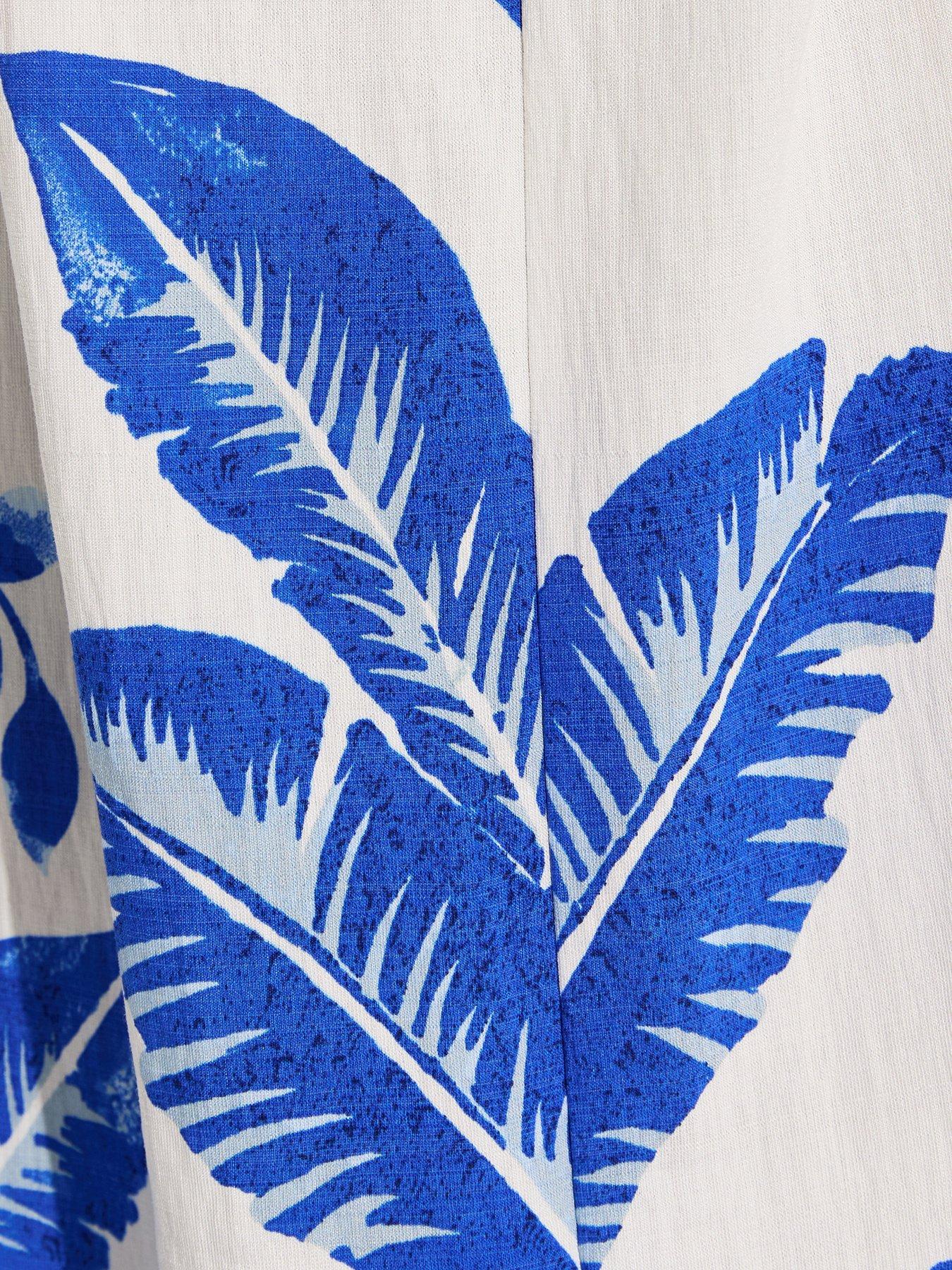  image of new-look-painted-leaf-pattern-beach-maxi-dress-white