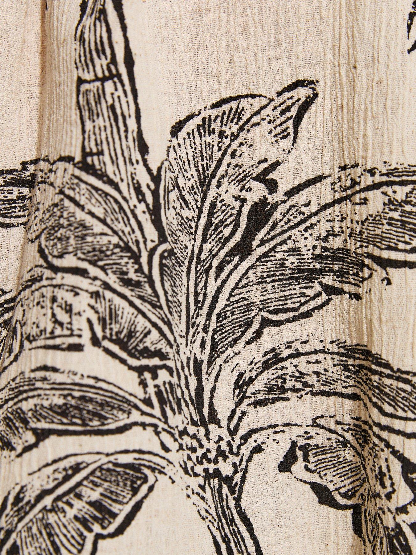  image of new-look-cream-palm-tree-beach-cami-top