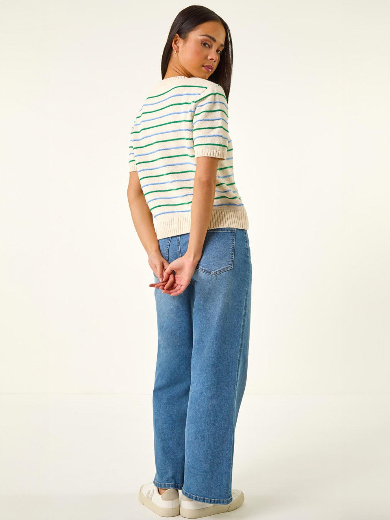  image of roman-petite-cable-knit-stripe-jumper
