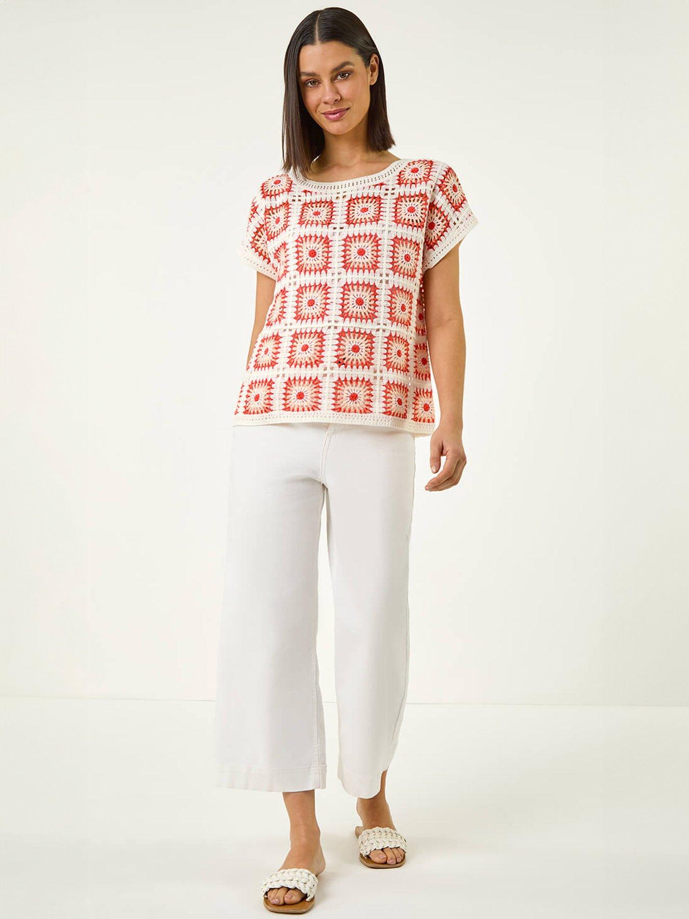  image of roman-crochet-knit-tee