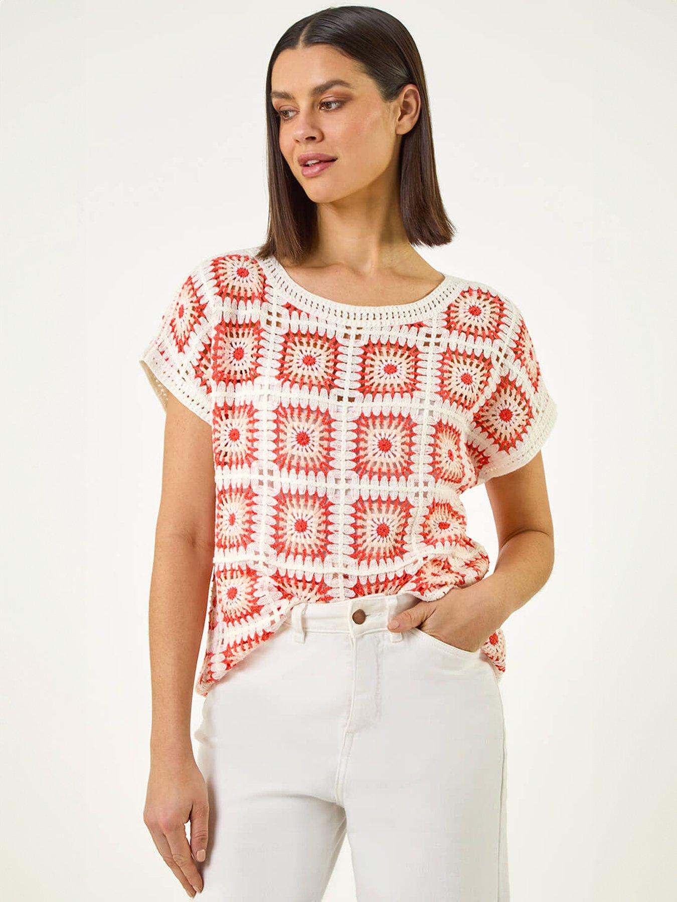  image of roman-crochet-knit-tee