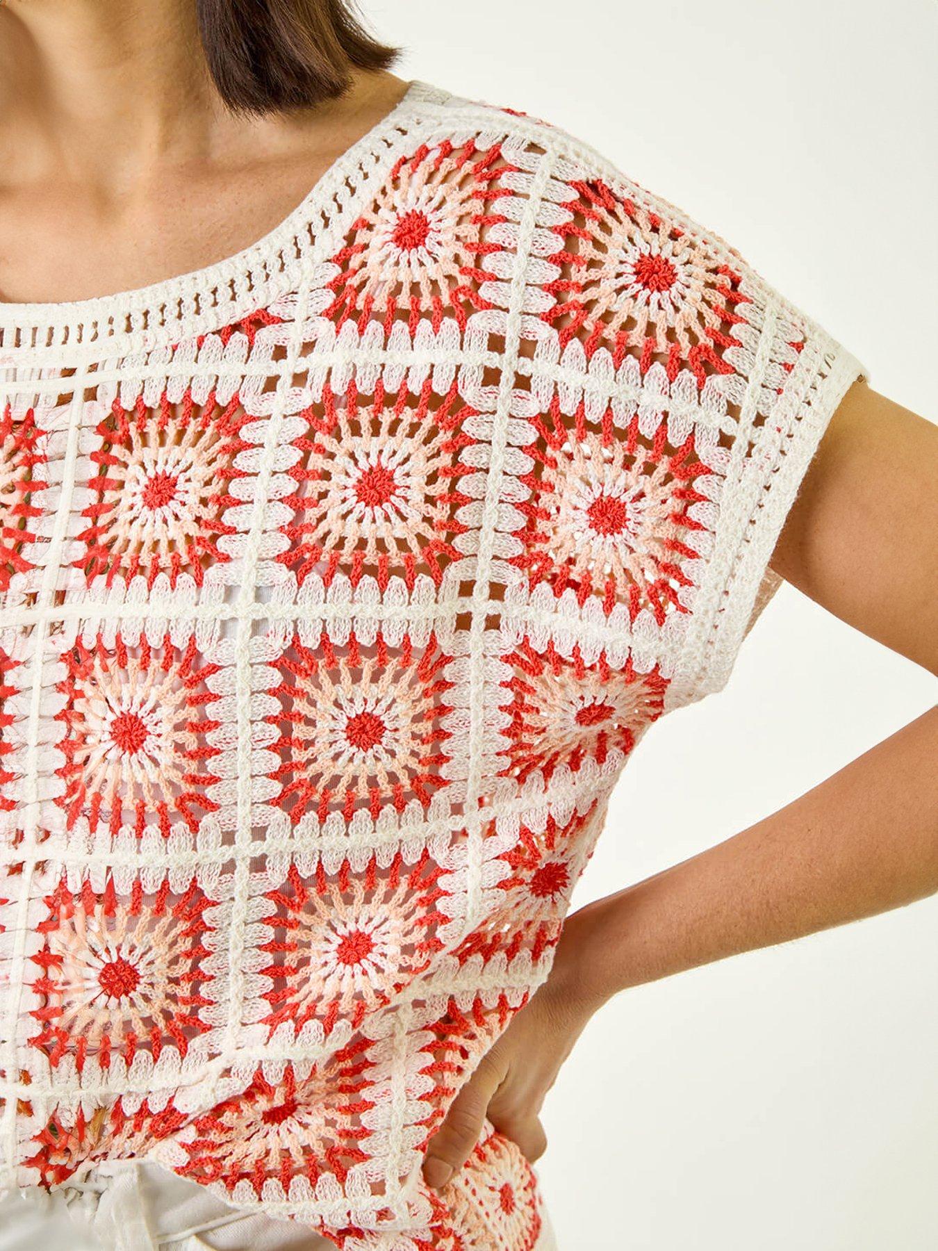  image of roman-crochet-knit-tee