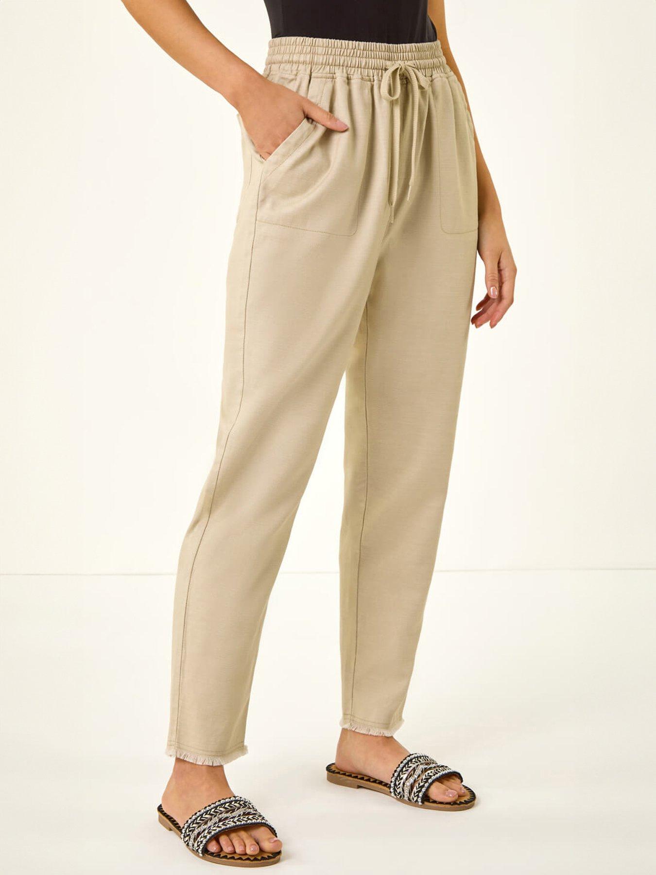 front image of roman-petite-elasticated-waist-trouser