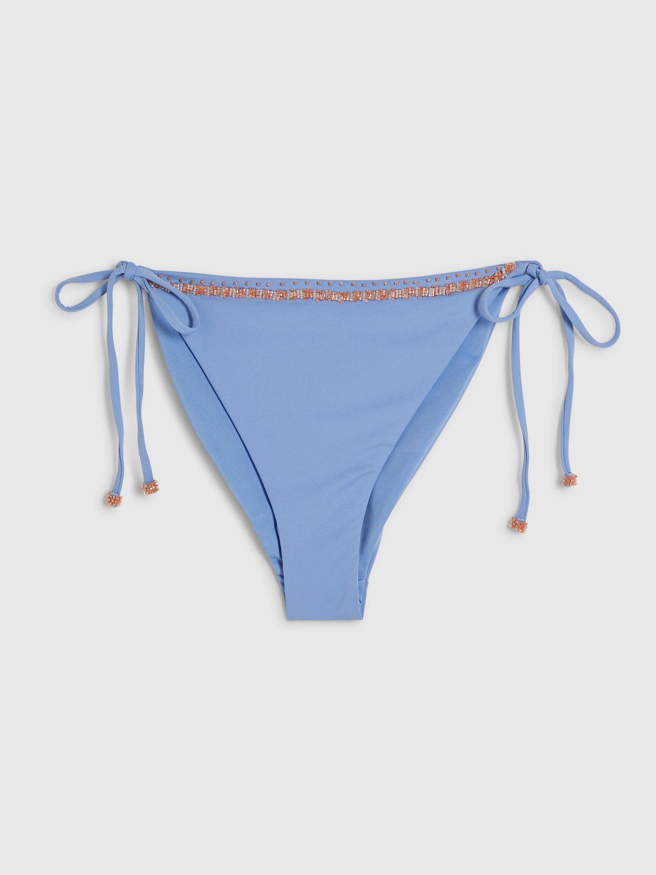  image of river-island-coral-tie-side-brief-blue