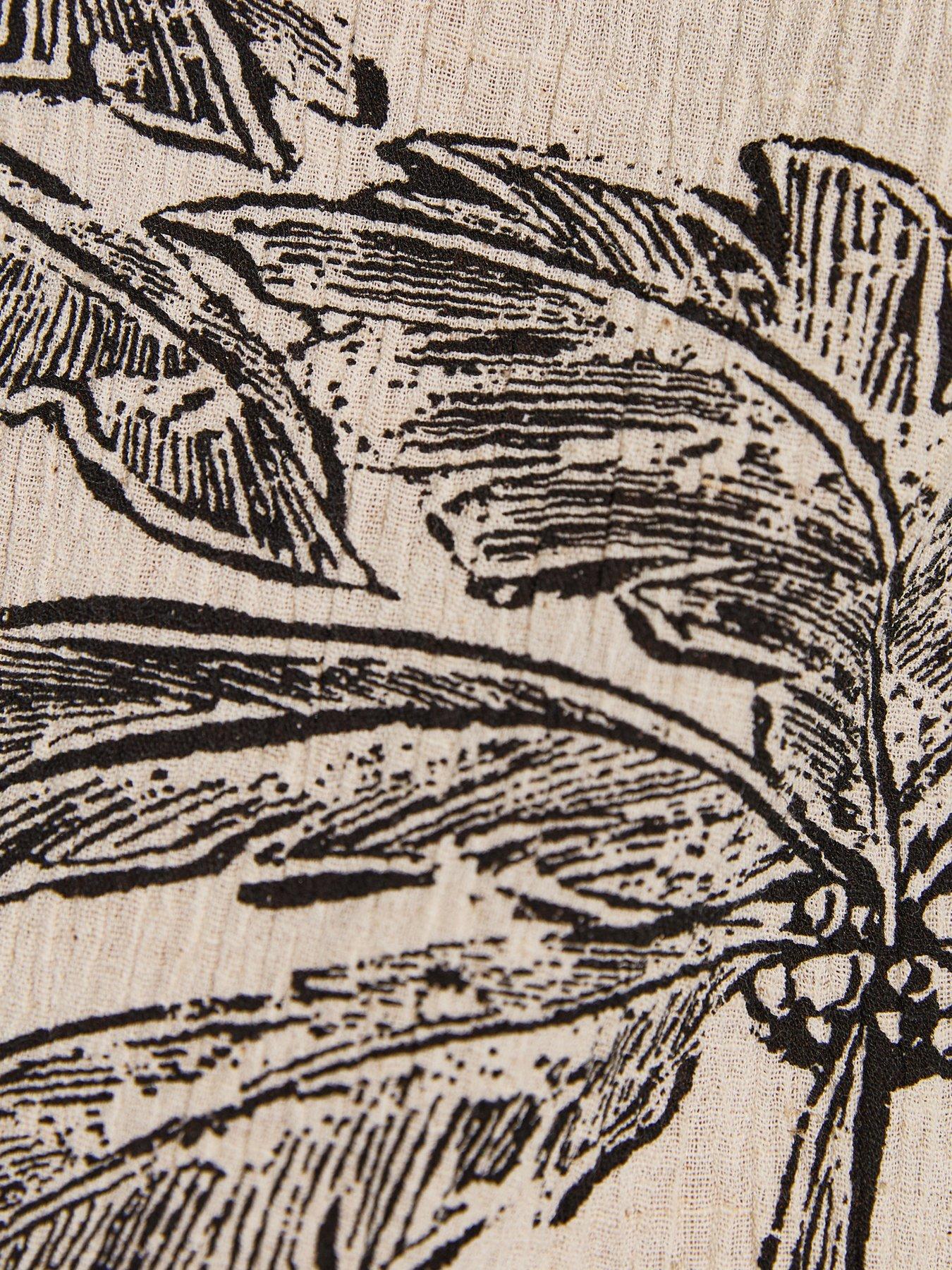  image of new-look-cream-palm-tree-print-beach-trouser