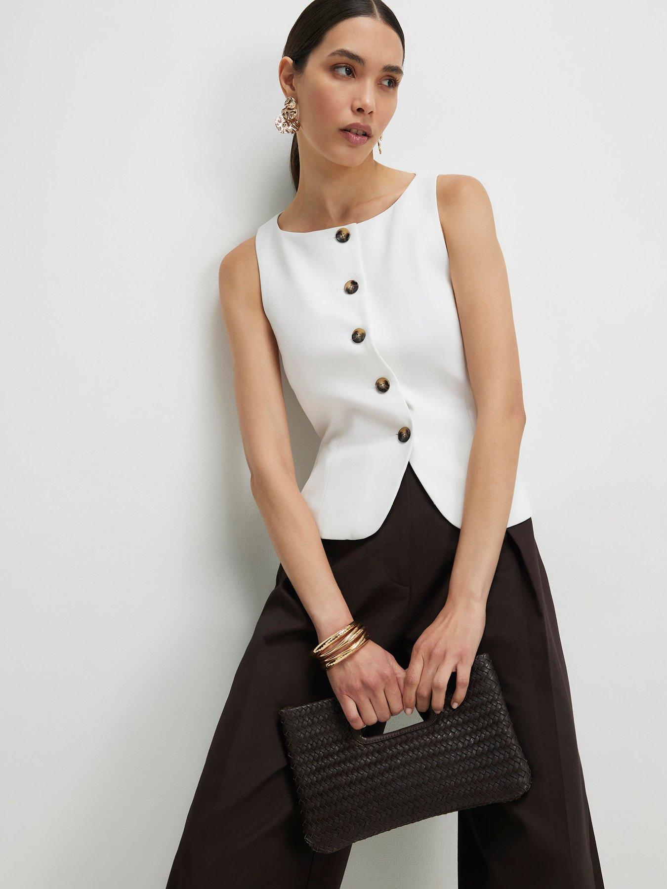 River Island Easy Epp Waistcoat - White