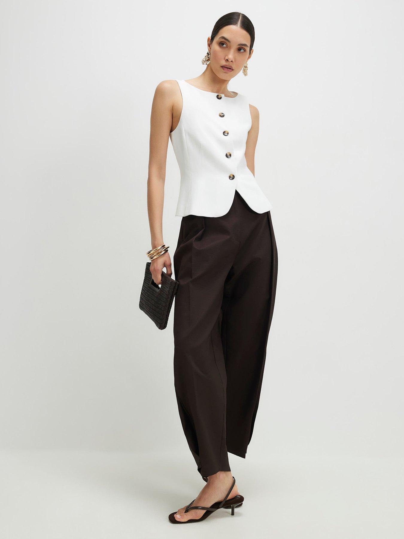 Image 3 of 4 of River Island Easy Epp Waistcoat - White
