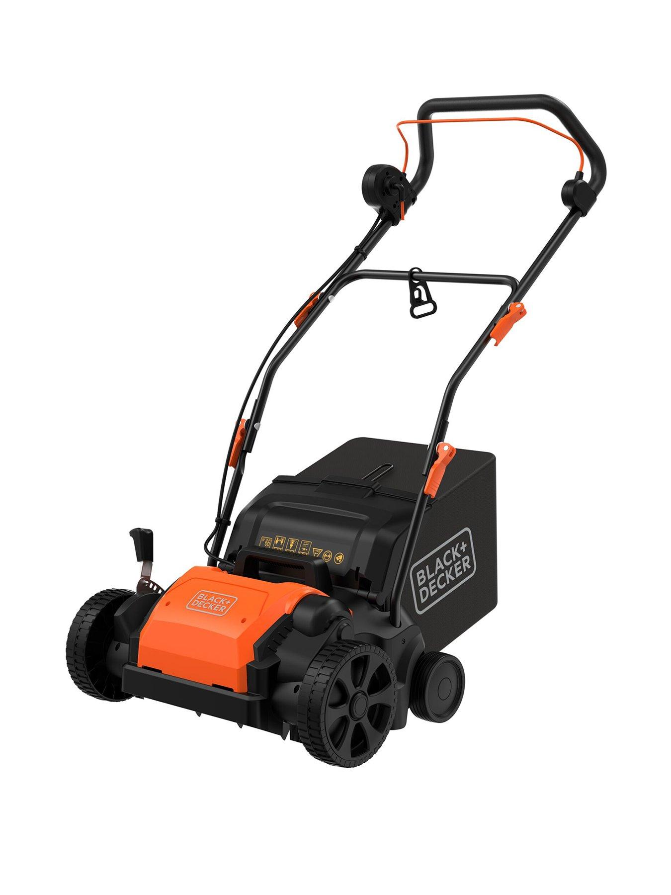 Black & Decker BLACK+DECKER BEOEP320-GB Corded 30cm 1200W Scarifier & Aerator Kit - 30L Collection Bag, Scarifier Attachment, Aerator Attachment
