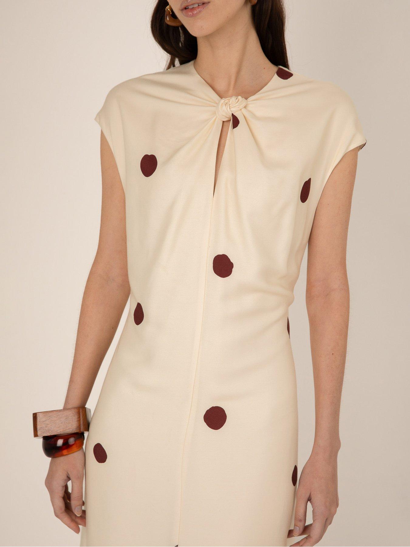  image of vivere-riva-spot-dress-cream