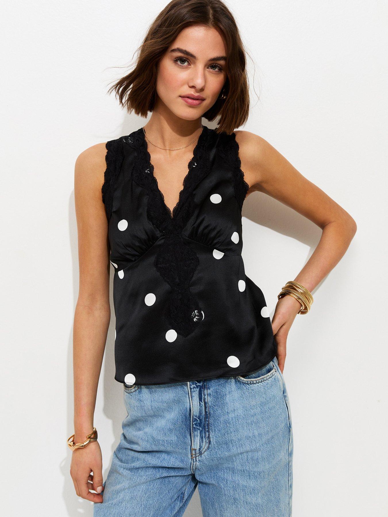 new-look-satin-polka-dot-sleeveless-top-black