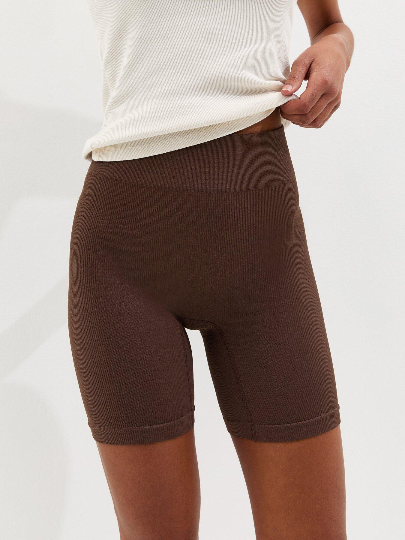 Image 4 of 5 of New Look Seamless Cycling Short - Dark Brown