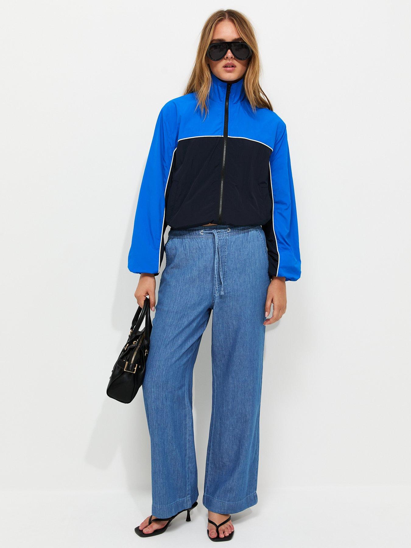 front image of new-look-denim-drawstring-wide-leg-trousers-blue