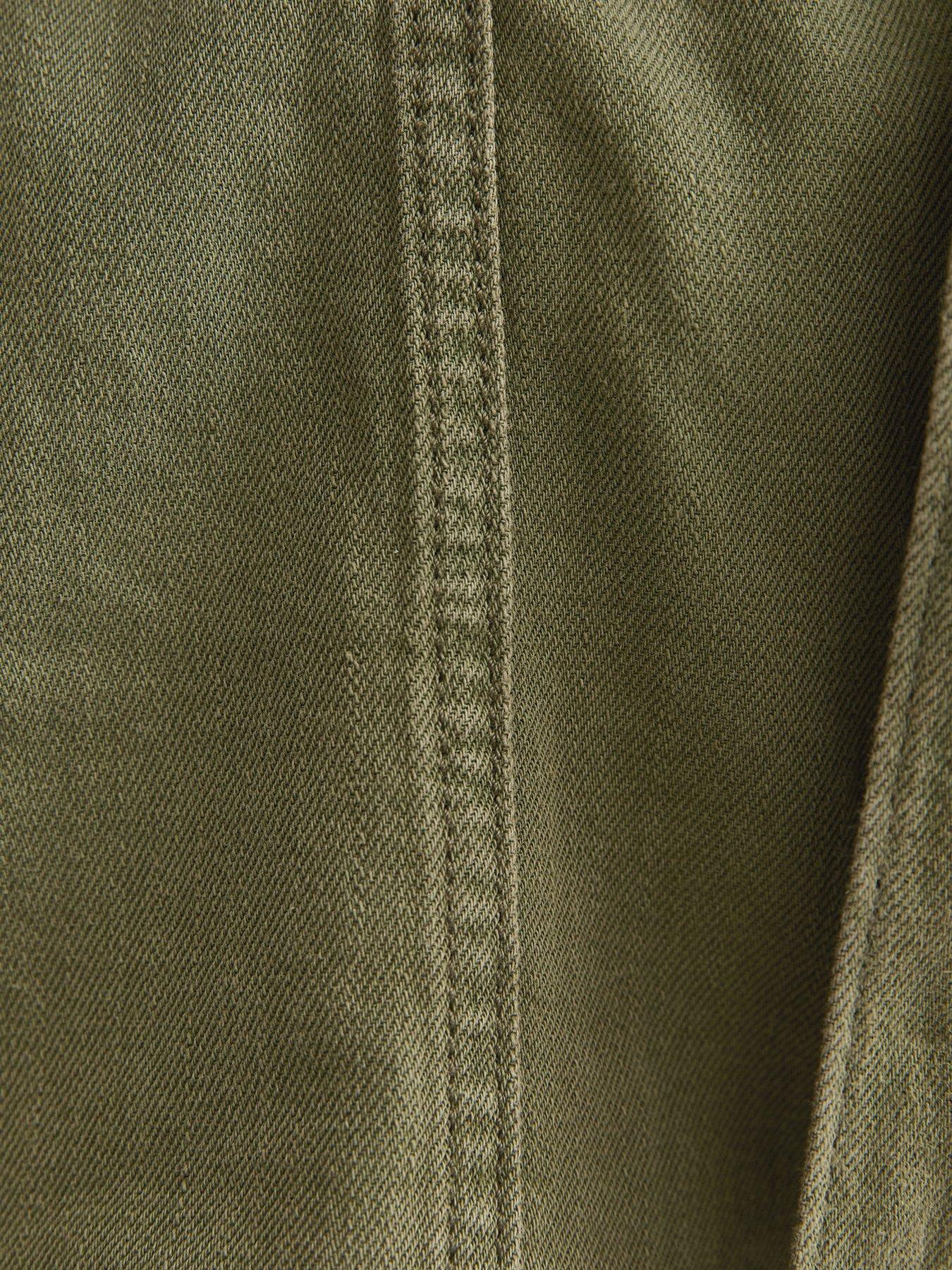 Image 5 of 5 of New Look Cotton Twill Cargo Shorts - Dark Khaki