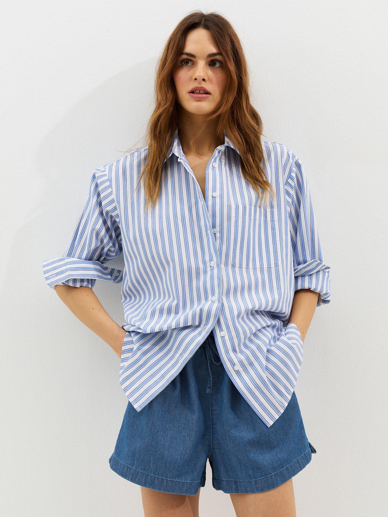 front image of new-look-blue-denim-pull-on-drawstring-shorts