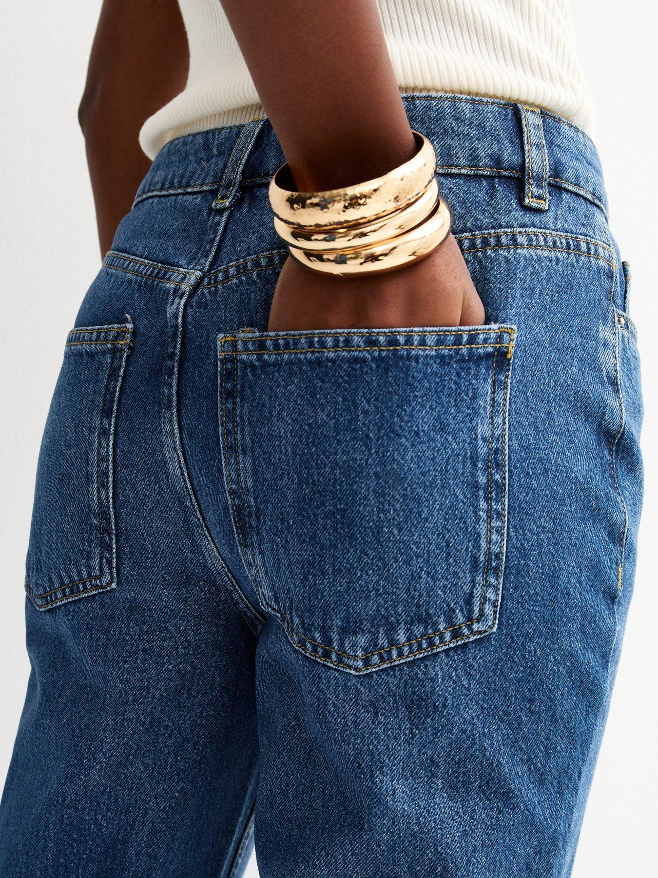 Image 5 of 7 of New Look Anica Straight Leg Jeans - Blue