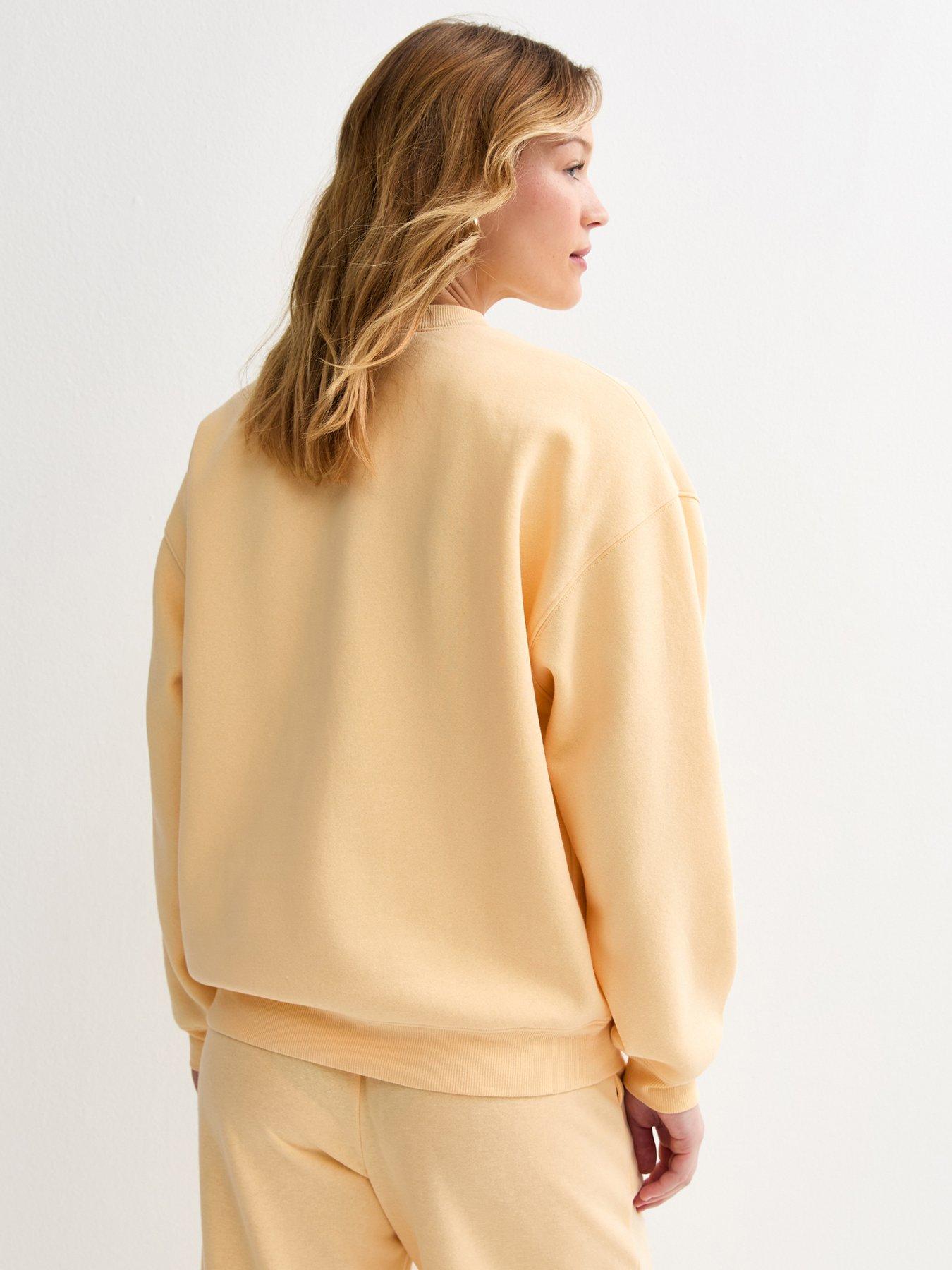 Image 2 of 6 of New Look Crew Neck Sweatshirt - Light Yellow