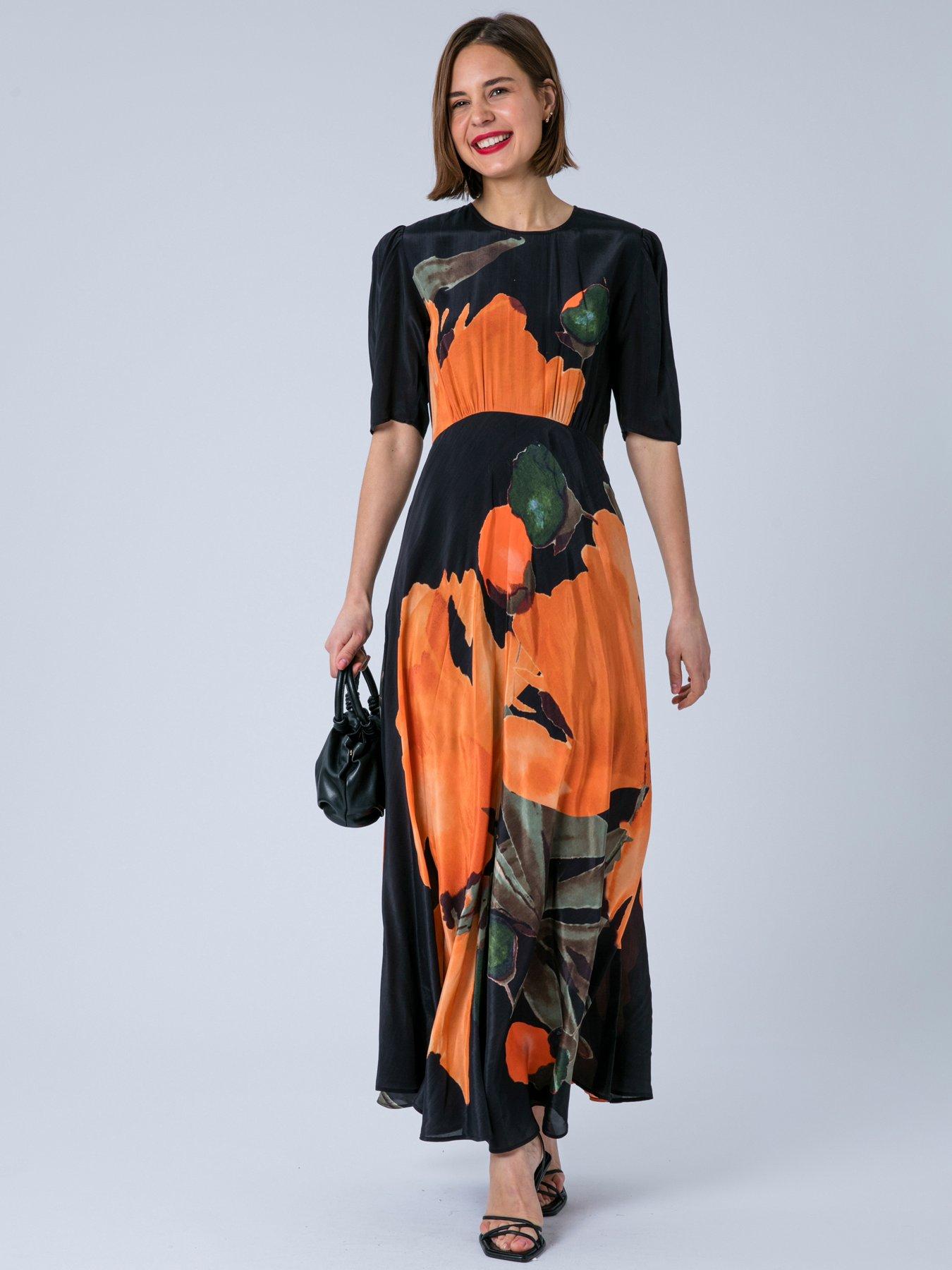 Religion Sienna Maxi Occasion Maxi Tea Dress - Orange