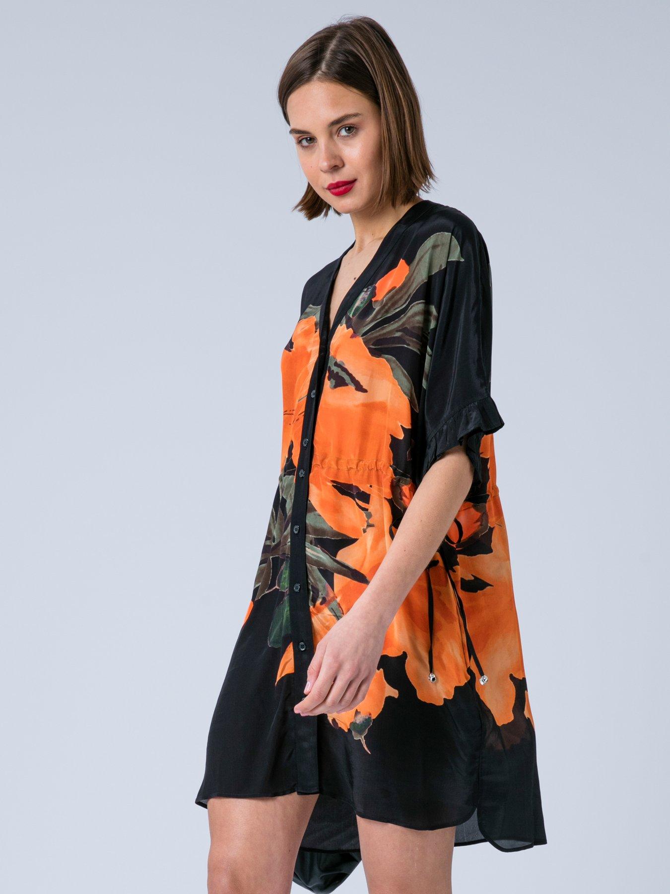 Image 6 of 6 of Religion Jade Floral Print Tunic - Orange