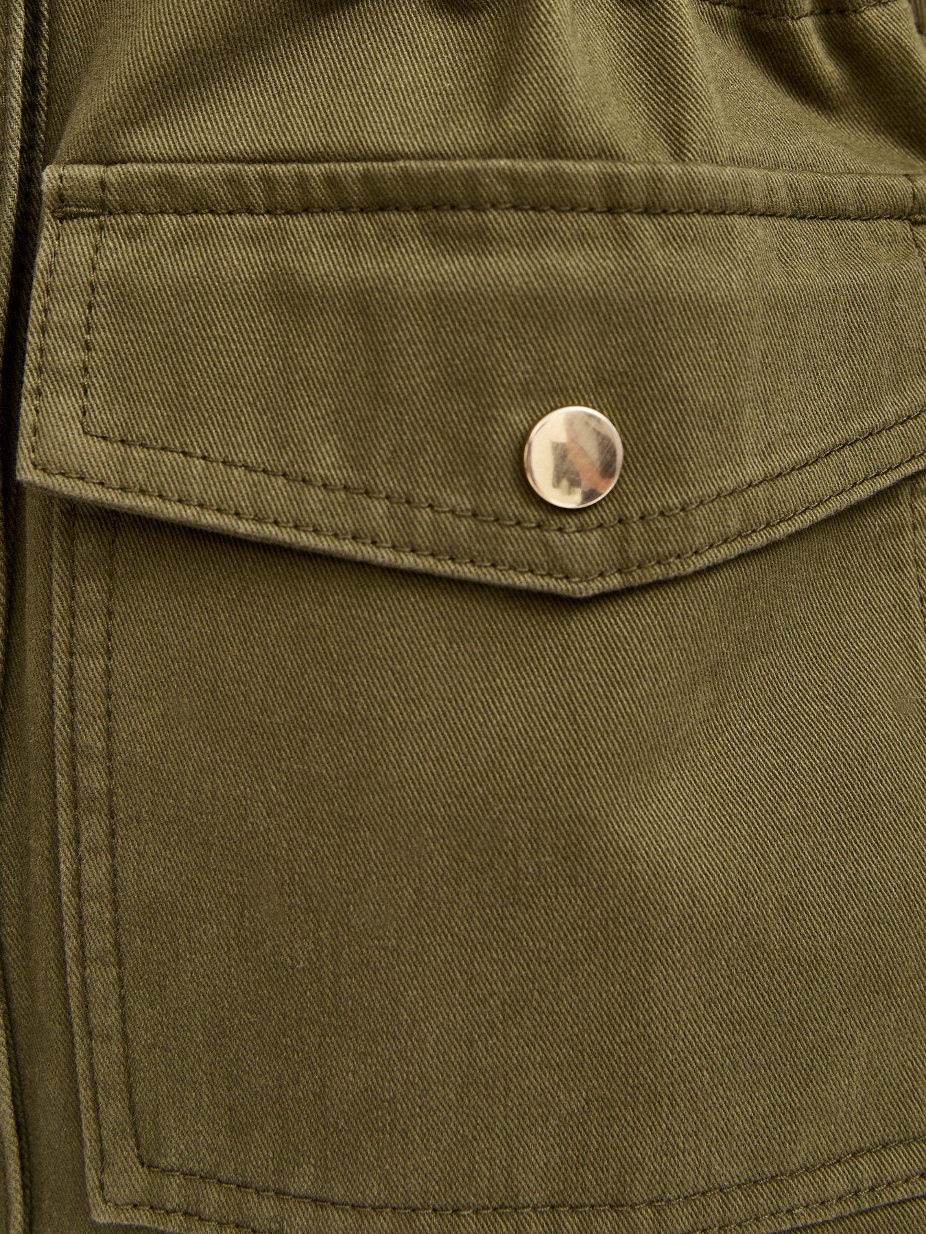  image of new-look-four-pocket-shacket-khaki-green