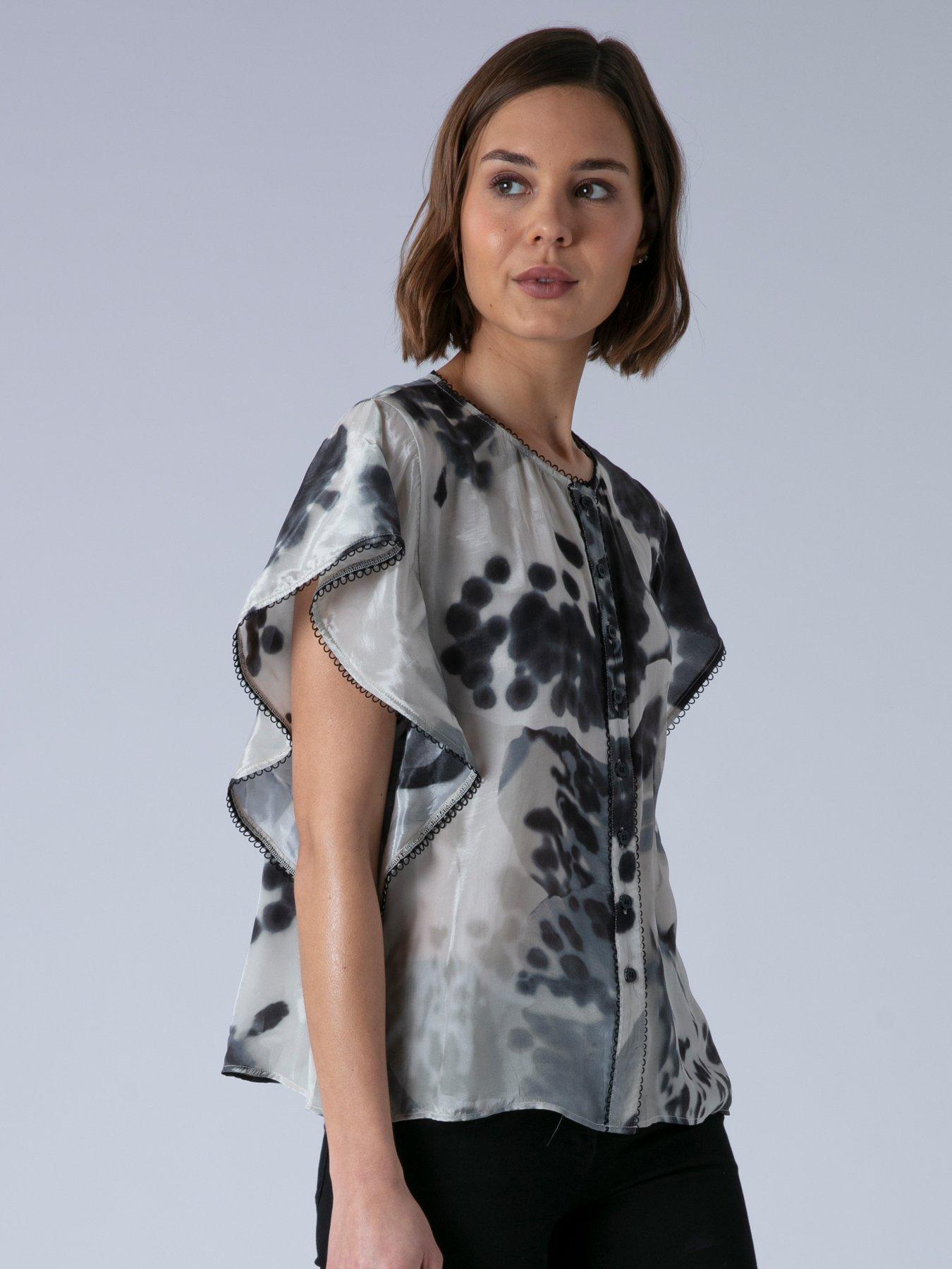  image of religion-ara-loose-fitting-blouse-black