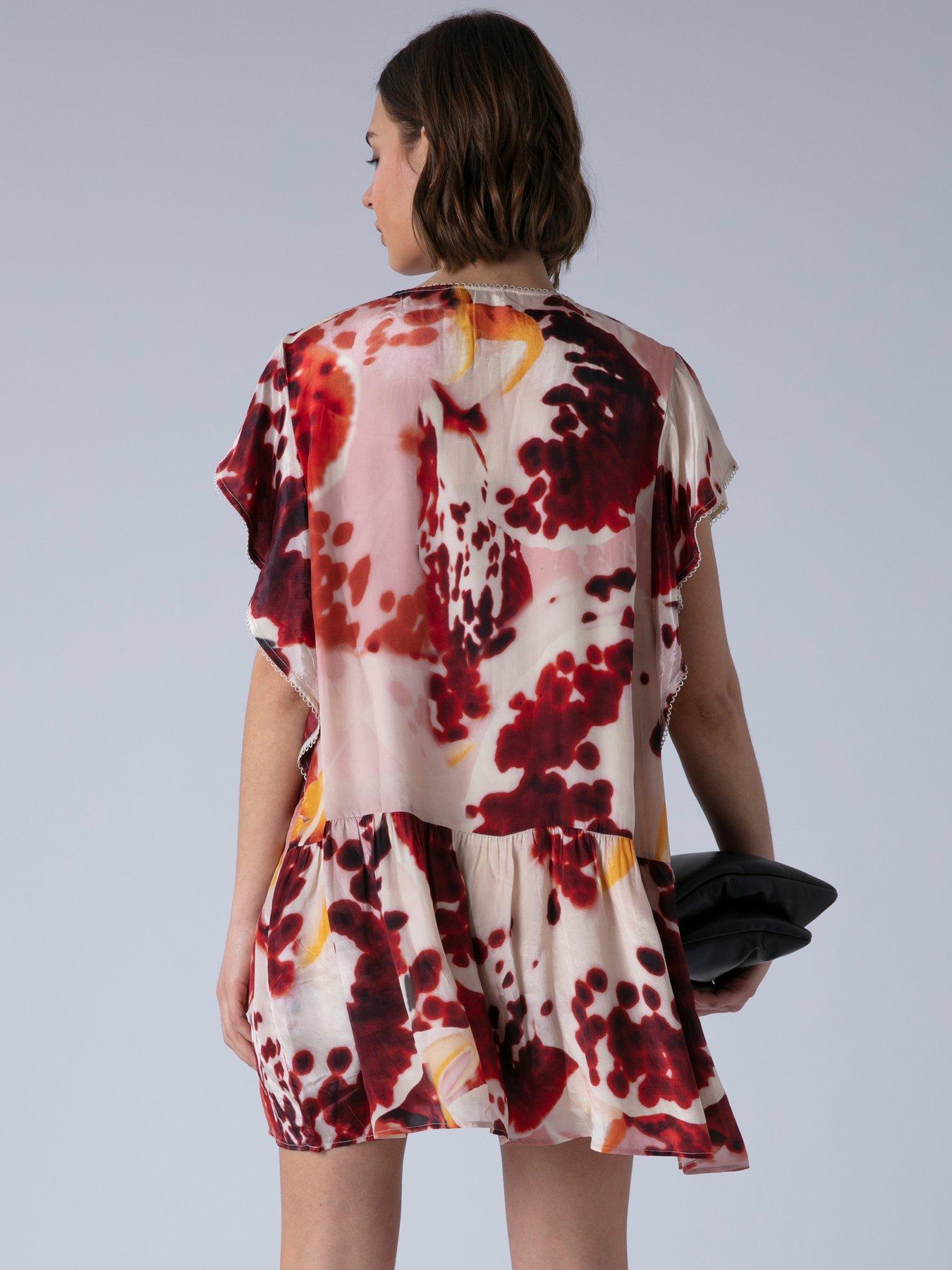 Image 2 of 6 of Religion Ara Tunic Dress - Orange