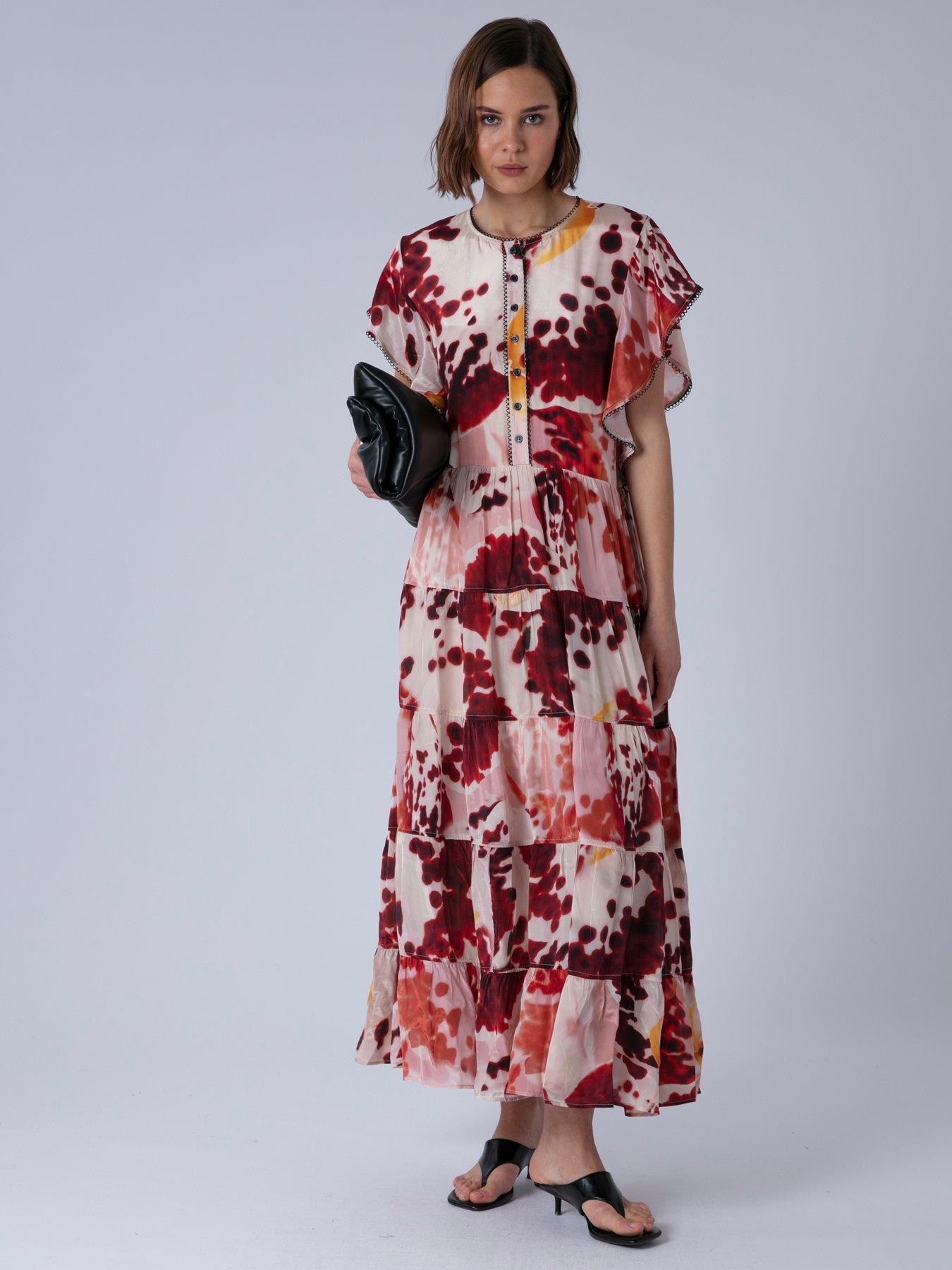 Religion Ara Maxi Occasion Dress - Orange