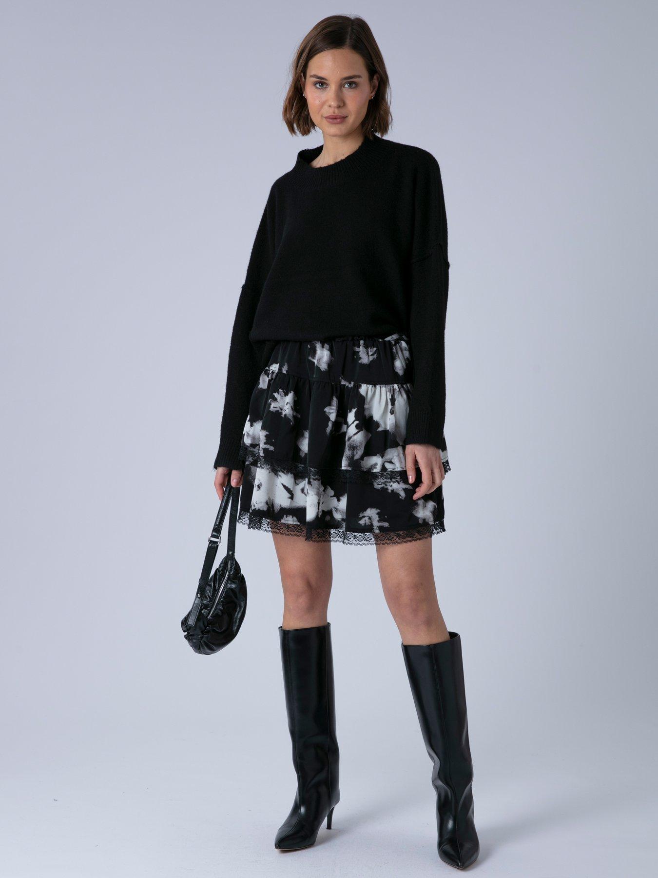 Image 3 of 5 of Religion Corinne Mini Ruffle Skirt - Black
