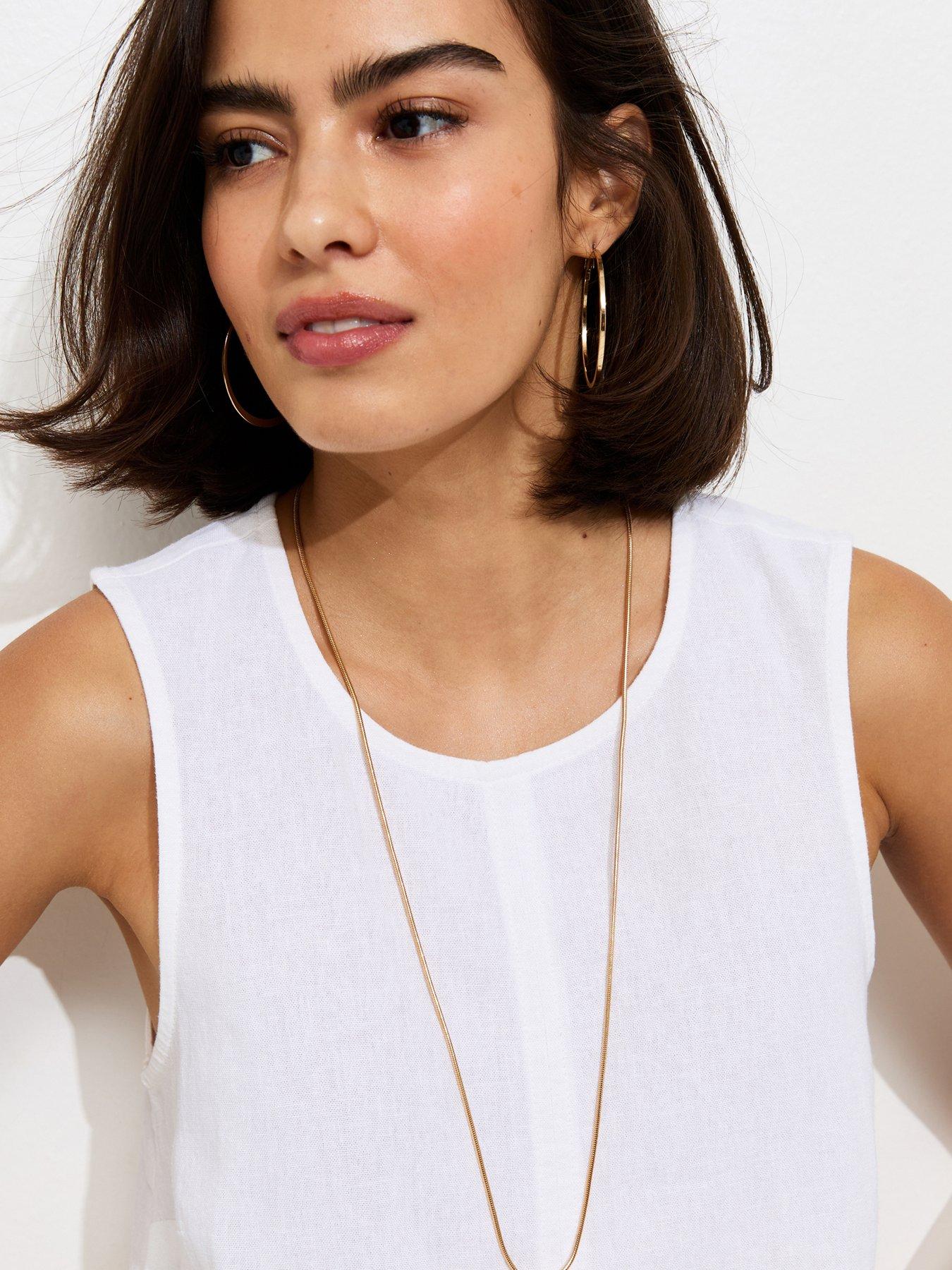  image of new-look-linen-blend-sleeveless-top-white