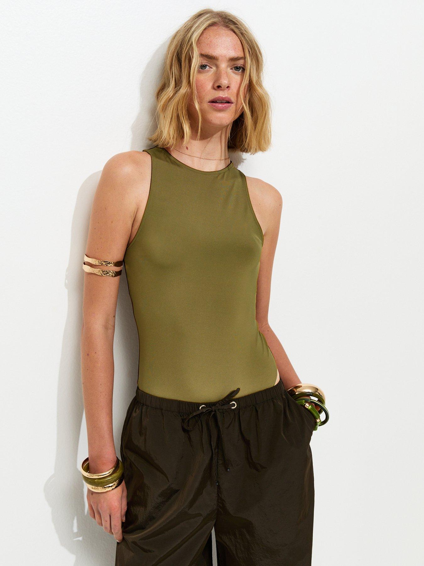 New Look Jersey Racer Bodysuit - Khaki