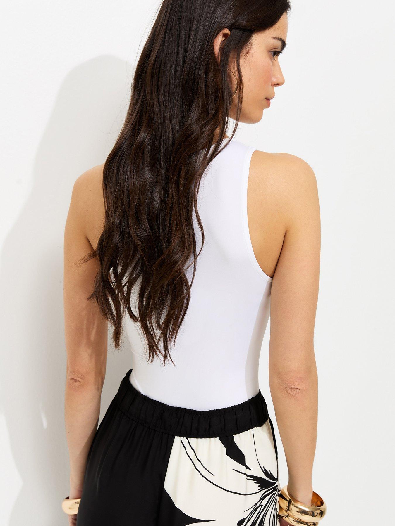  image of new-look-jersey-racer-bodysuit-white