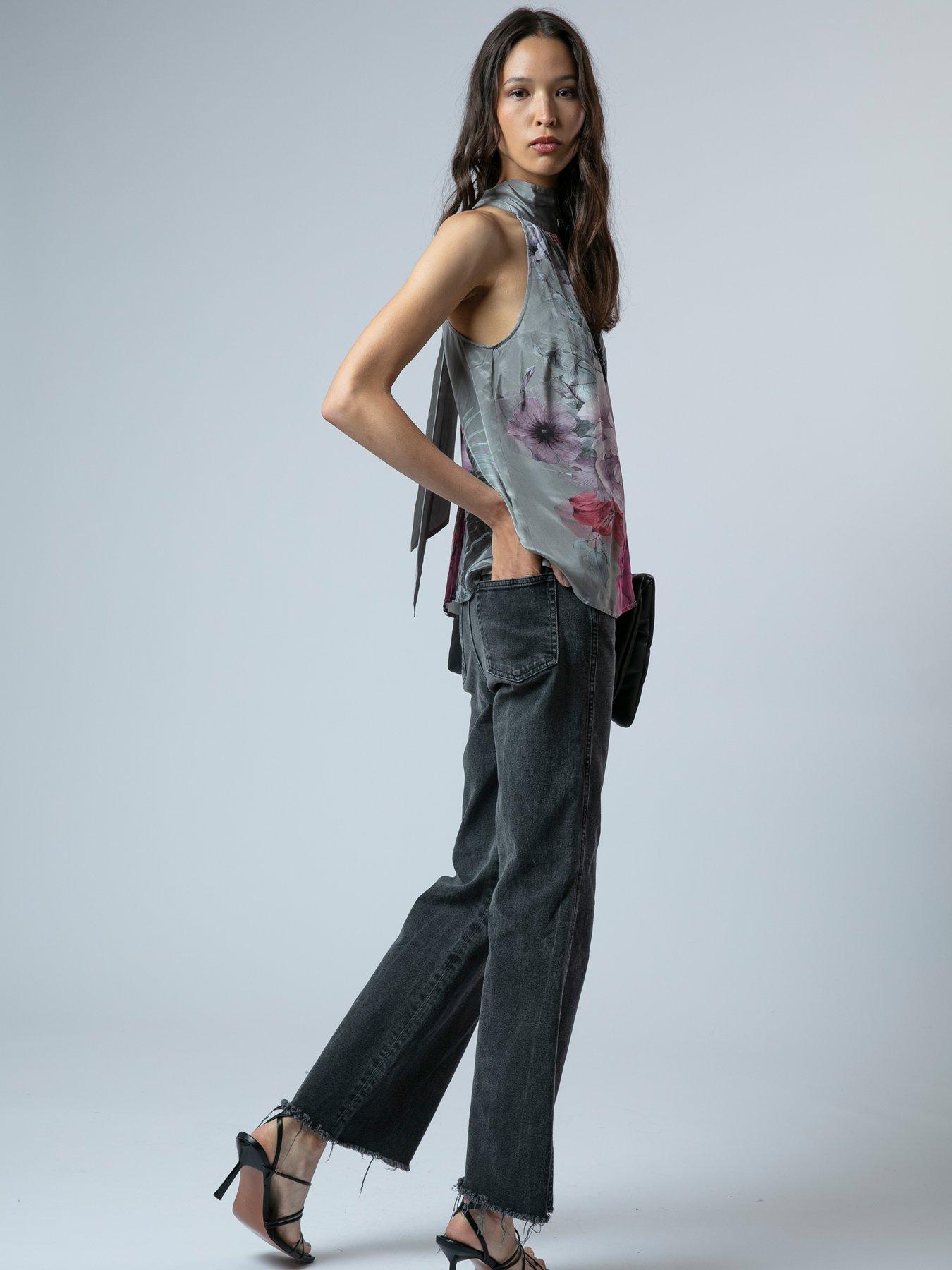 Image 4 of 6 of Religion Lauren Halter-Neck Top - Grey