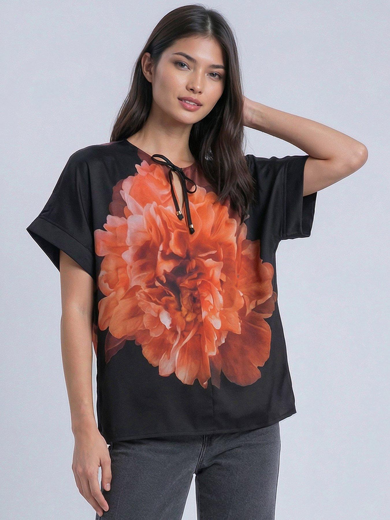  image of religion-taylor-oversized-blouse-orange